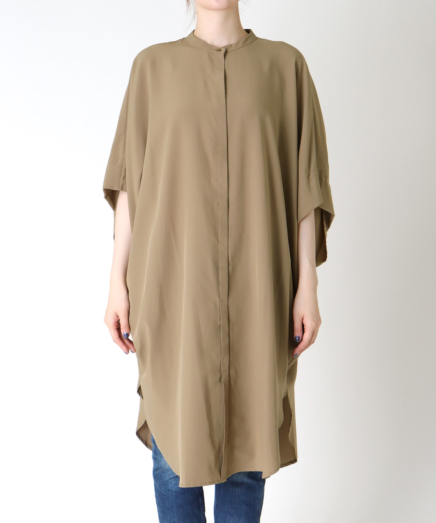 ドレープロングシャツ