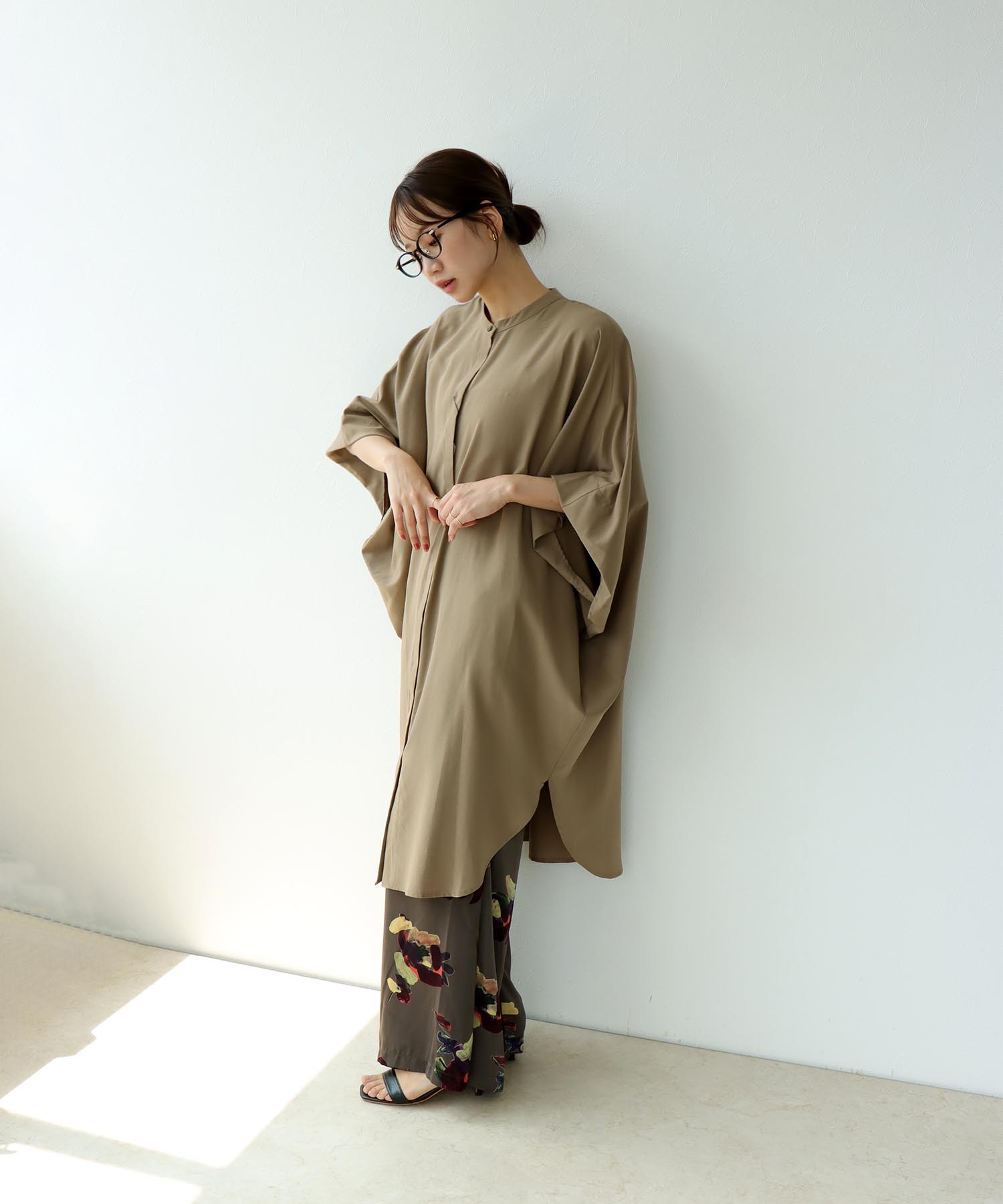 ドレープロングシャツ