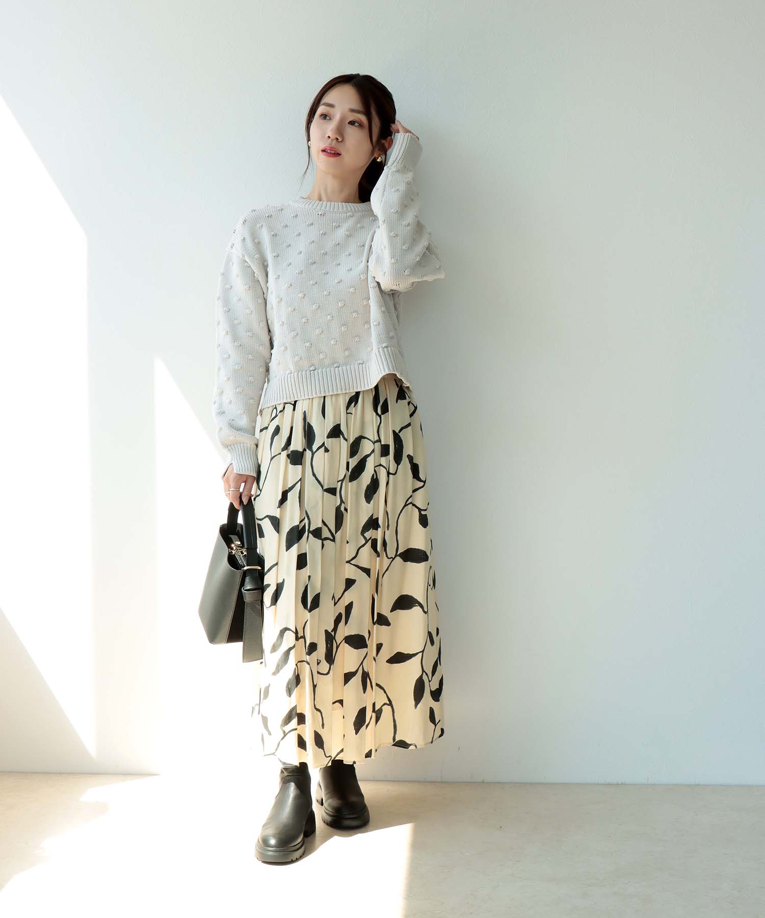 ボリュームソールストレッチショートブーツ