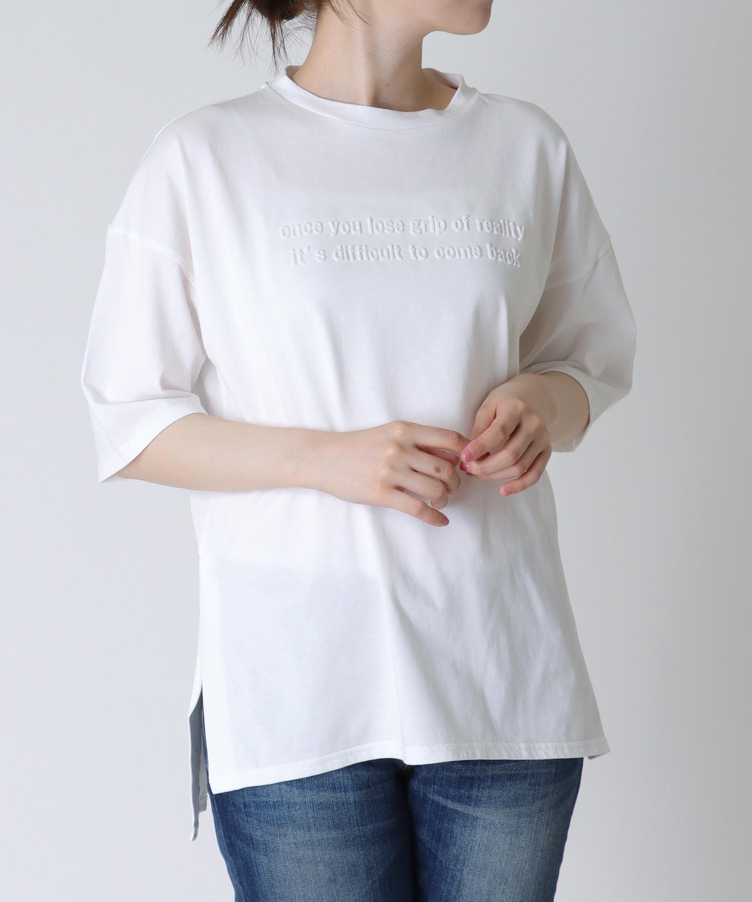 エンボスロゴ バックテープ Tシャツ