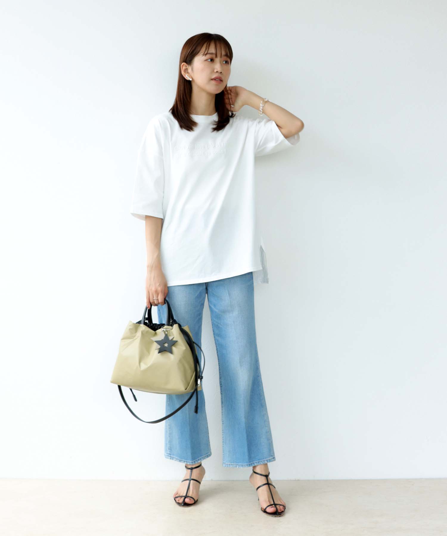 エンボスロゴ バックテープ Tシャツ