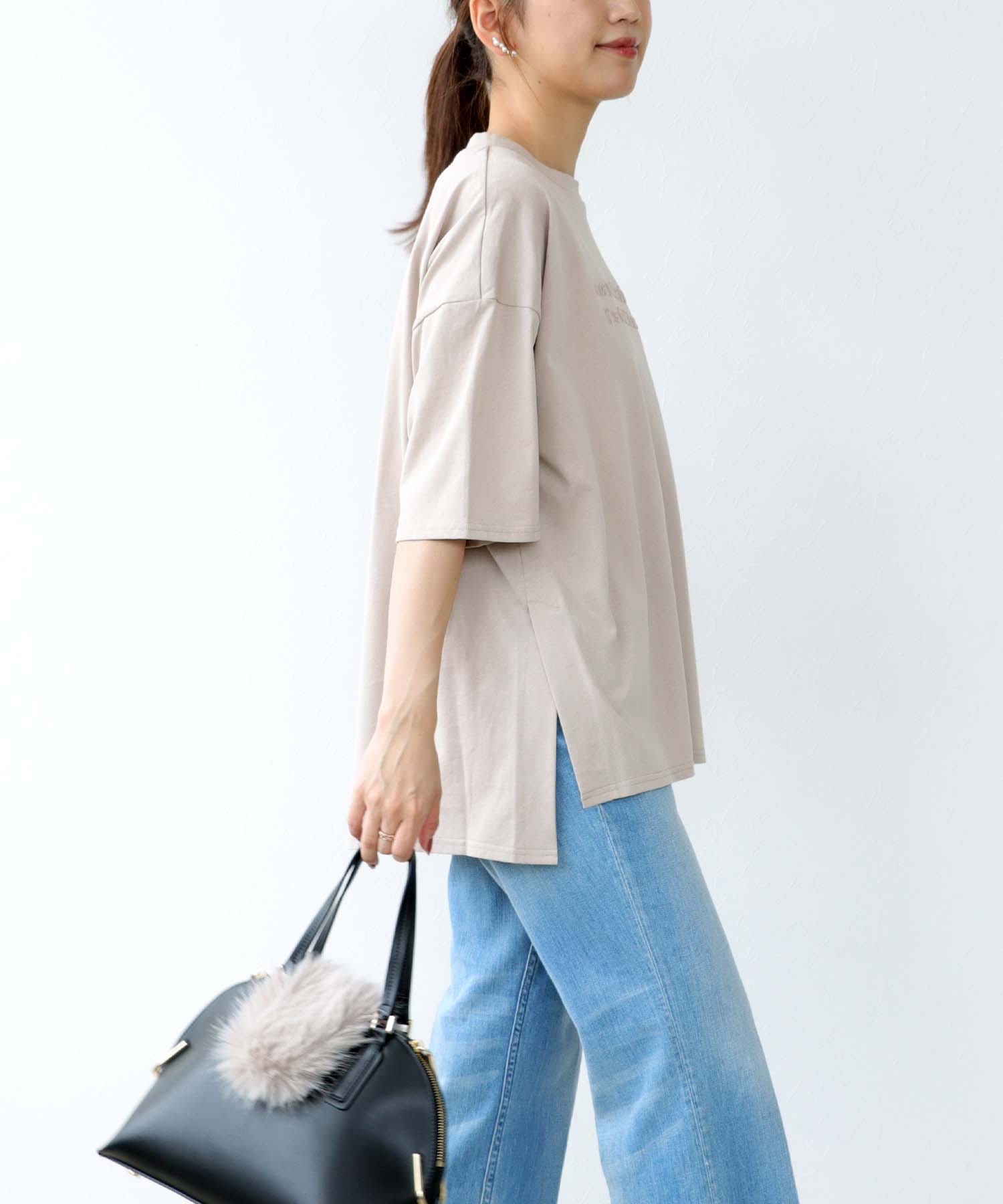 エンボスロゴ バックテープ Tシャツ