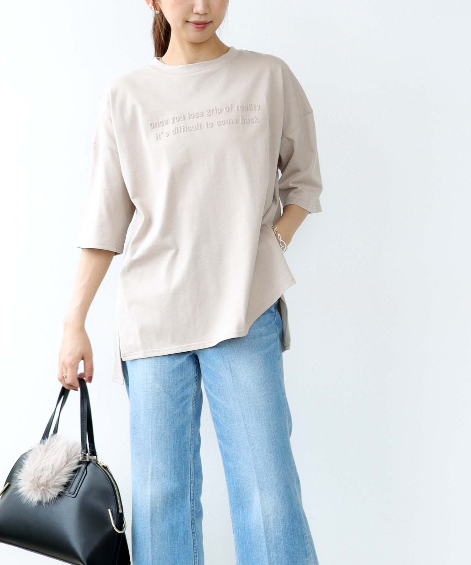 エンボスロゴ バックテープ Tシャツ
