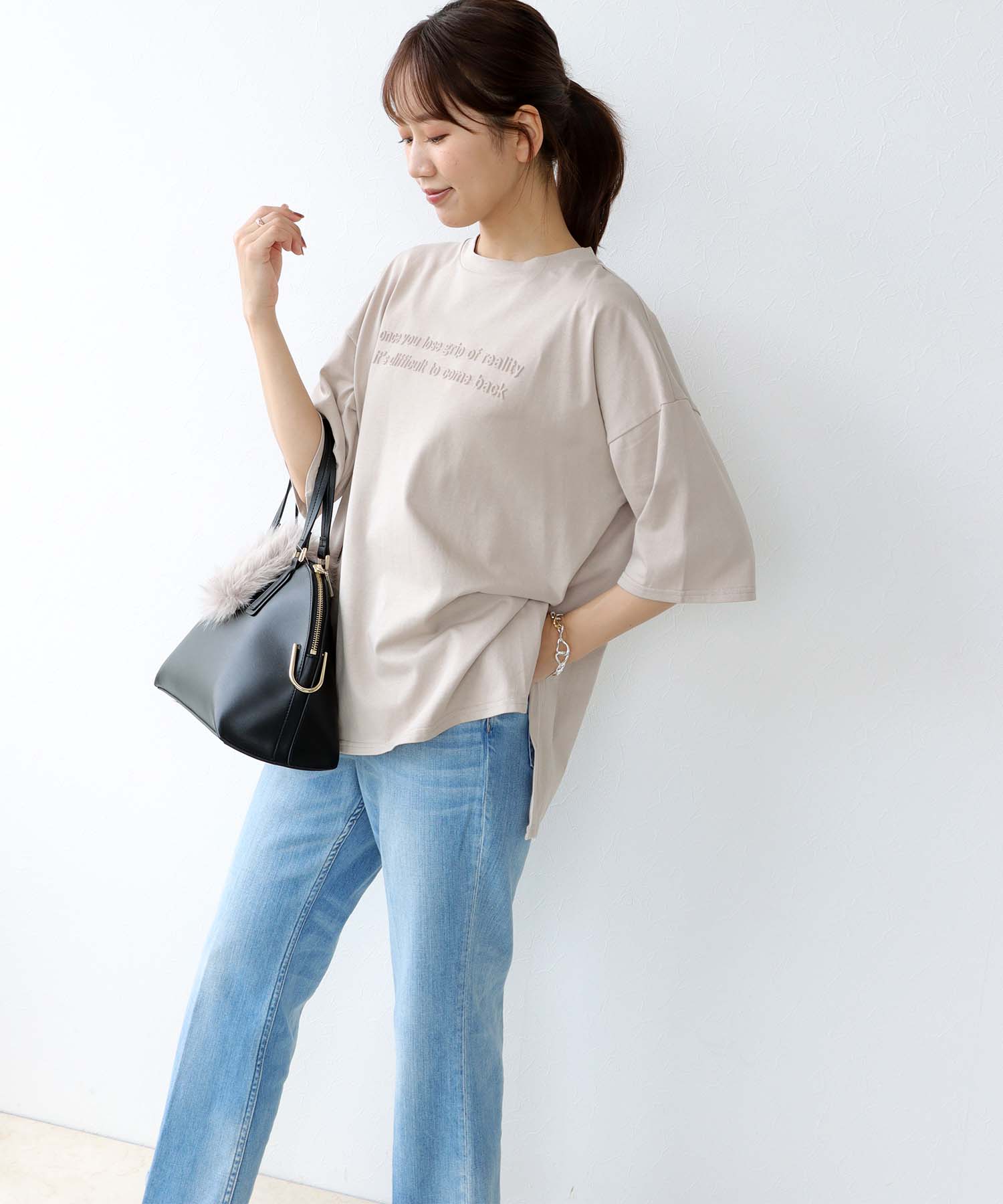 エンボスロゴ バックテープ Tシャツ