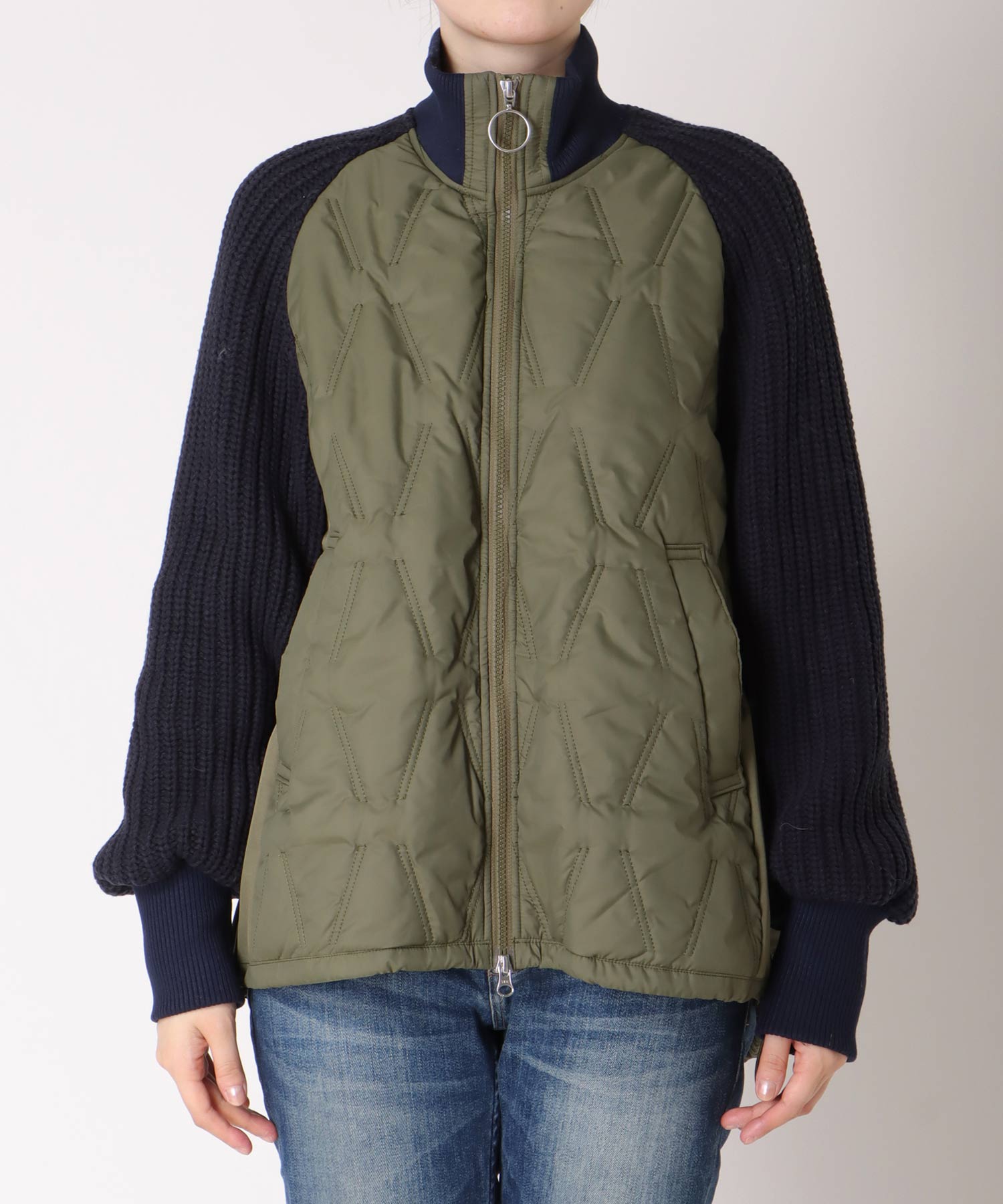 ニットドッキングハイネックジャケット