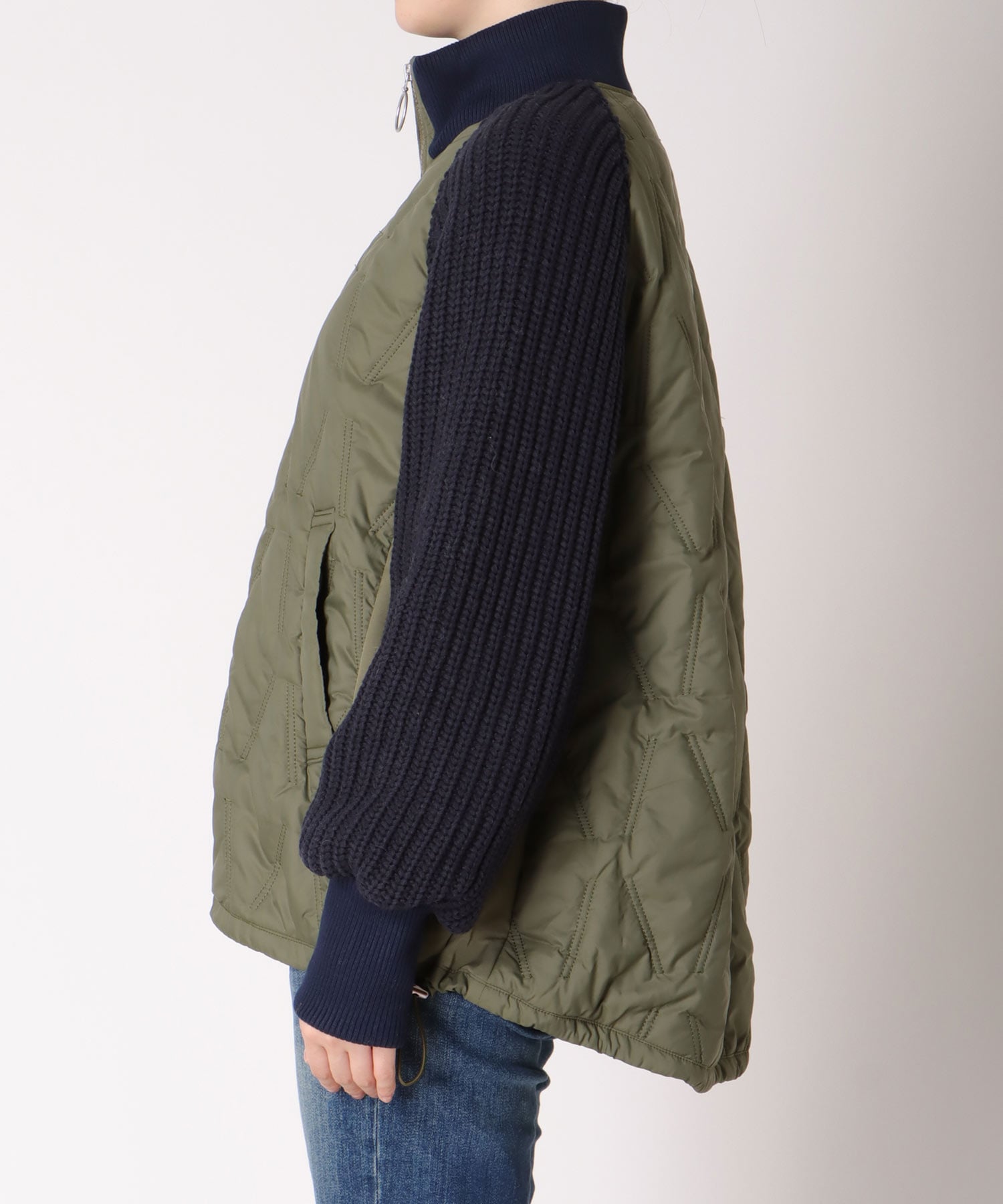 ニットドッキングハイネックジャケット