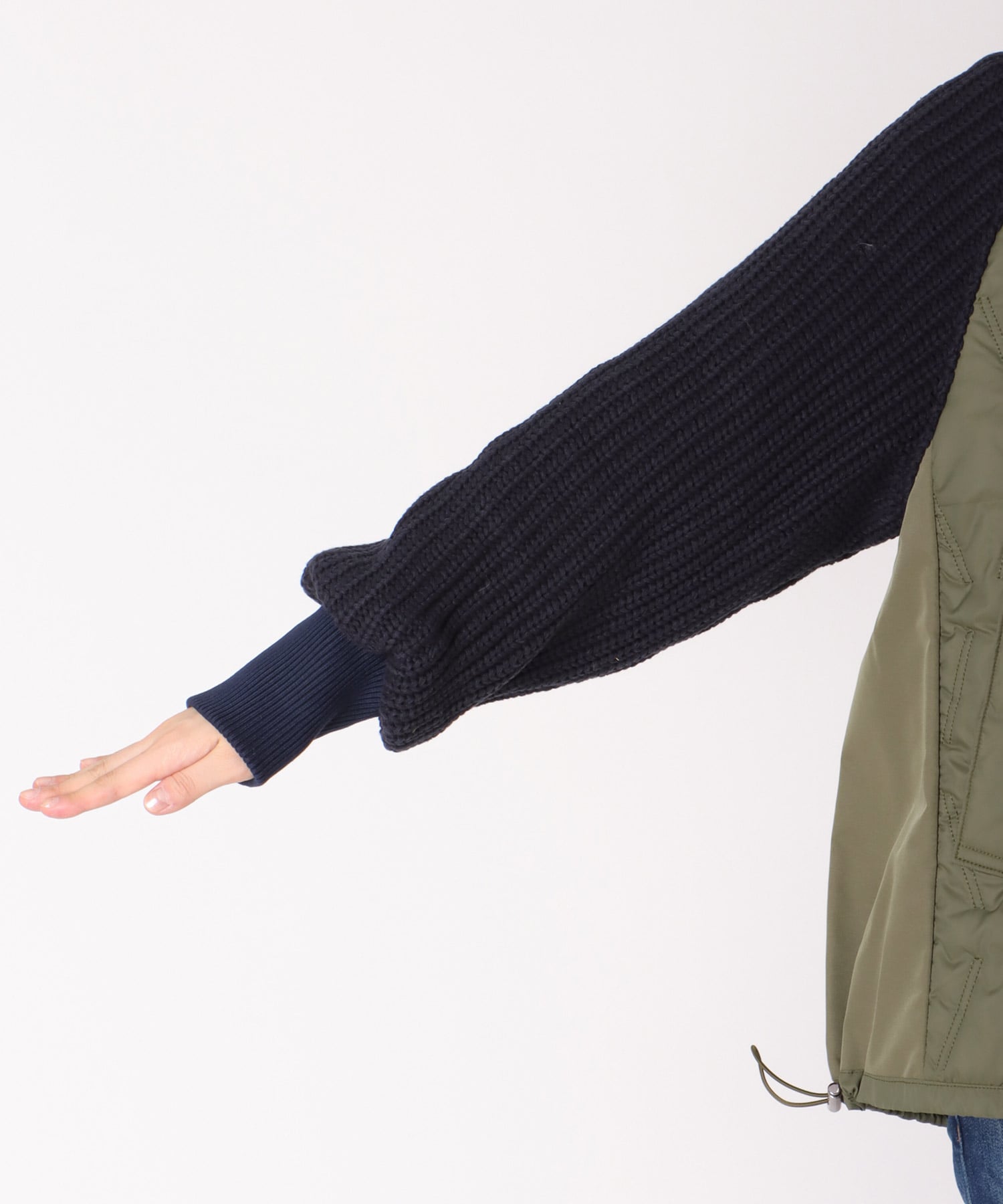 ニットドッキングハイネックジャケット