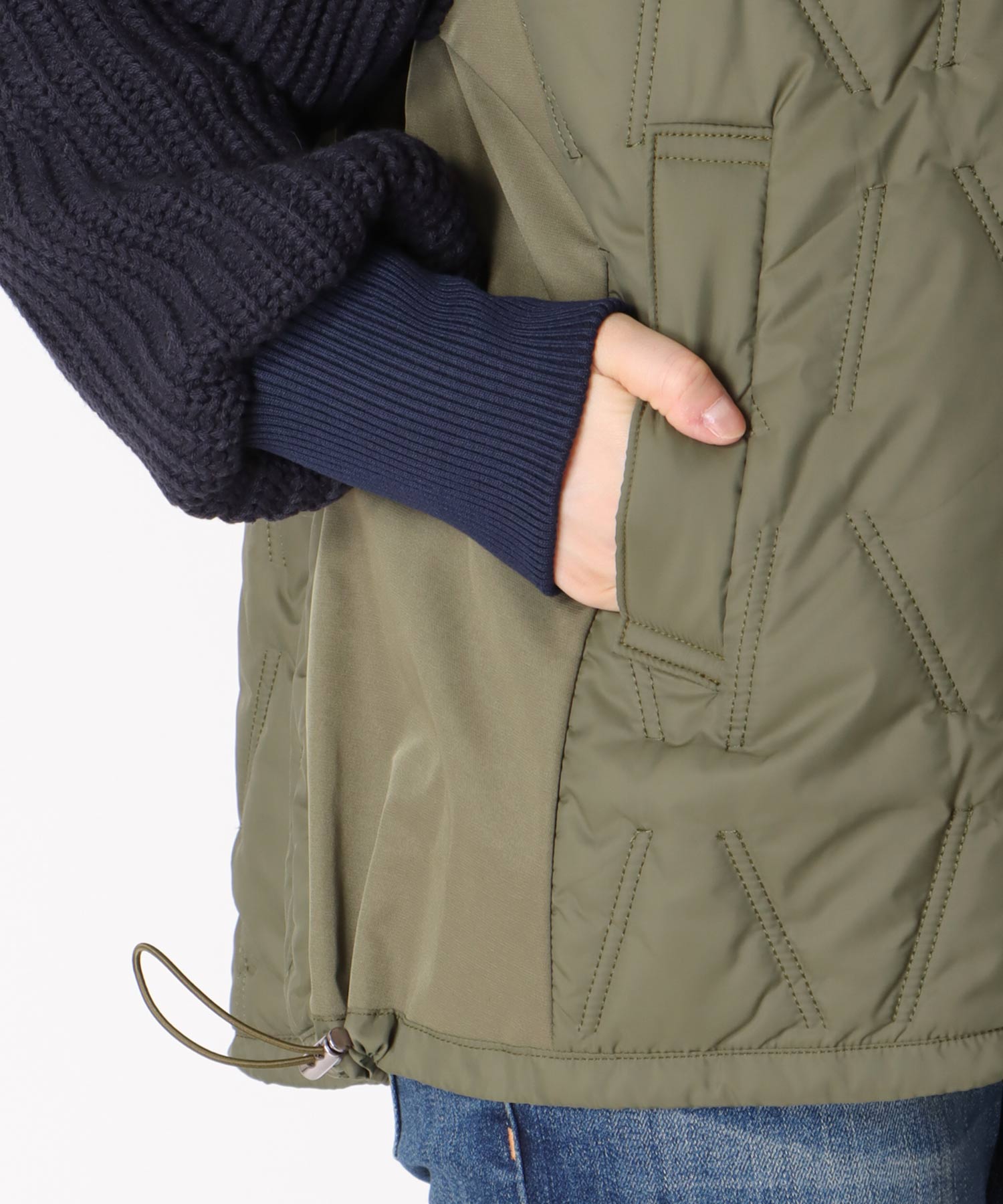 ニットドッキングハイネックジャケット