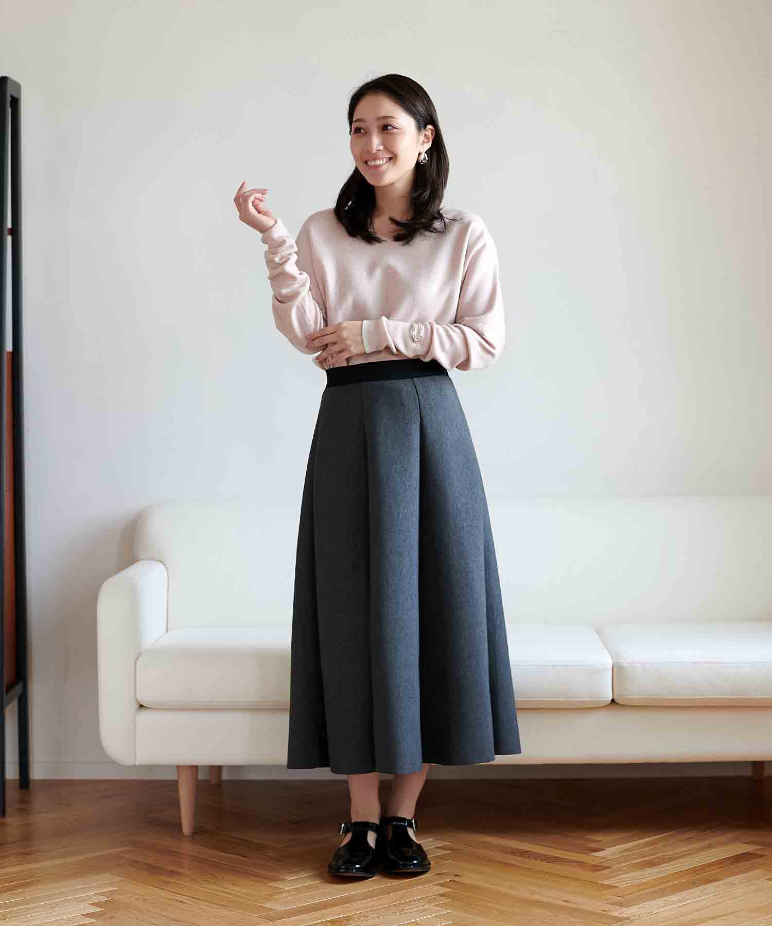 着痩せ見え ダンボールニットスカート【WEB・一部店舗限定】