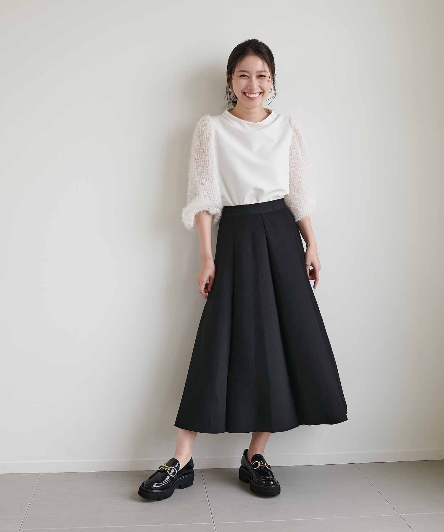 着痩せ見え ダンボールニットスカート【WEB・一部店舗限定】
