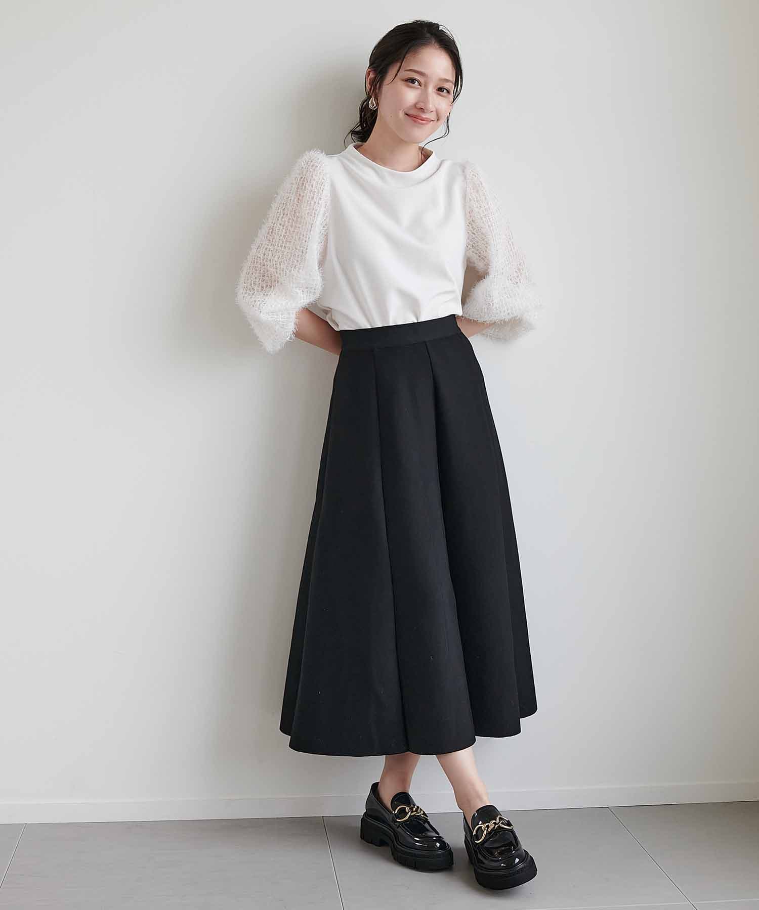 着痩せ見え ダンボールニットスカート【WEB・一部店舗限定】