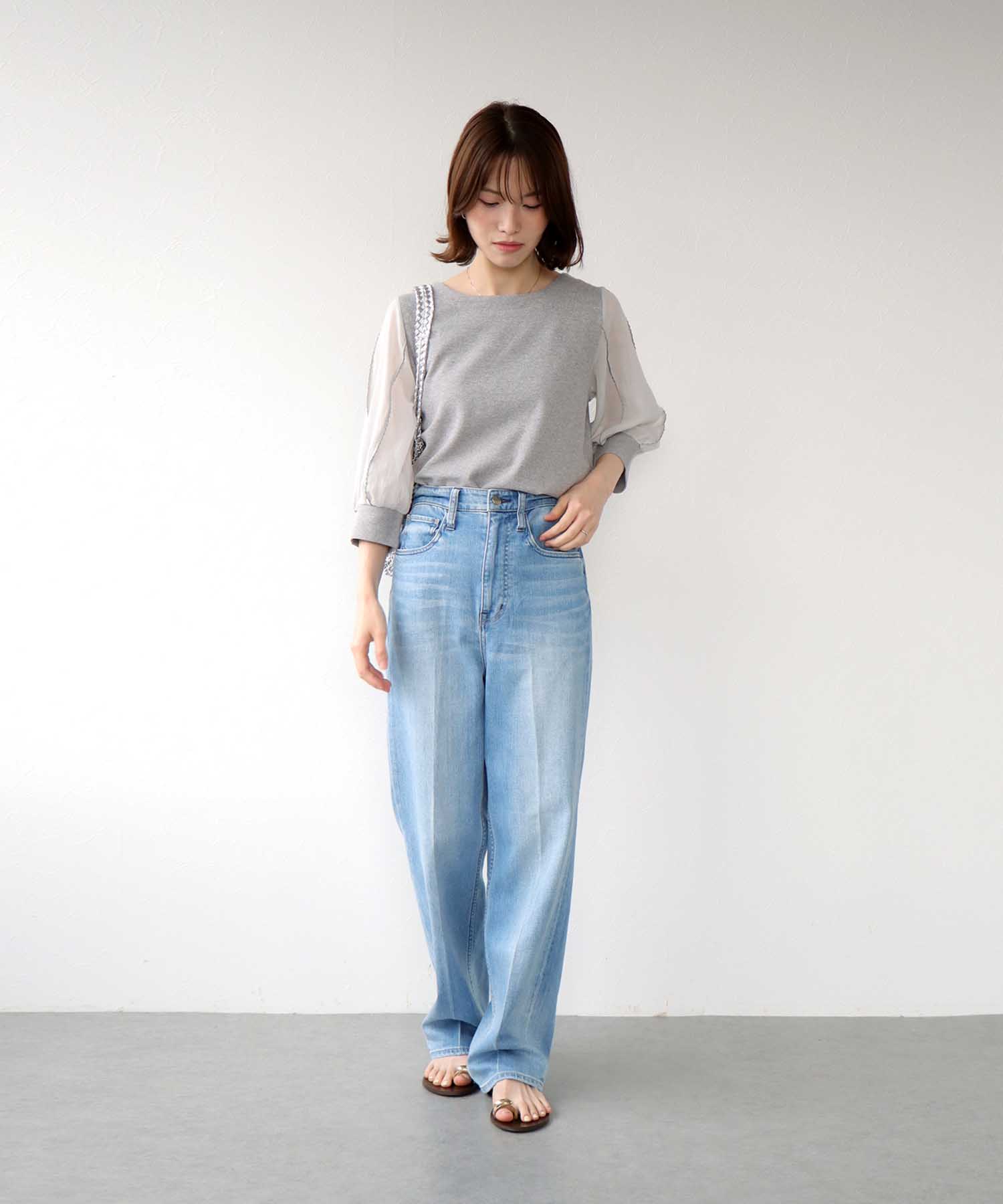 〔お家で試着〕Nuts ワイドストレートパンツ【ヘルシーデニム/Healthy Denim】