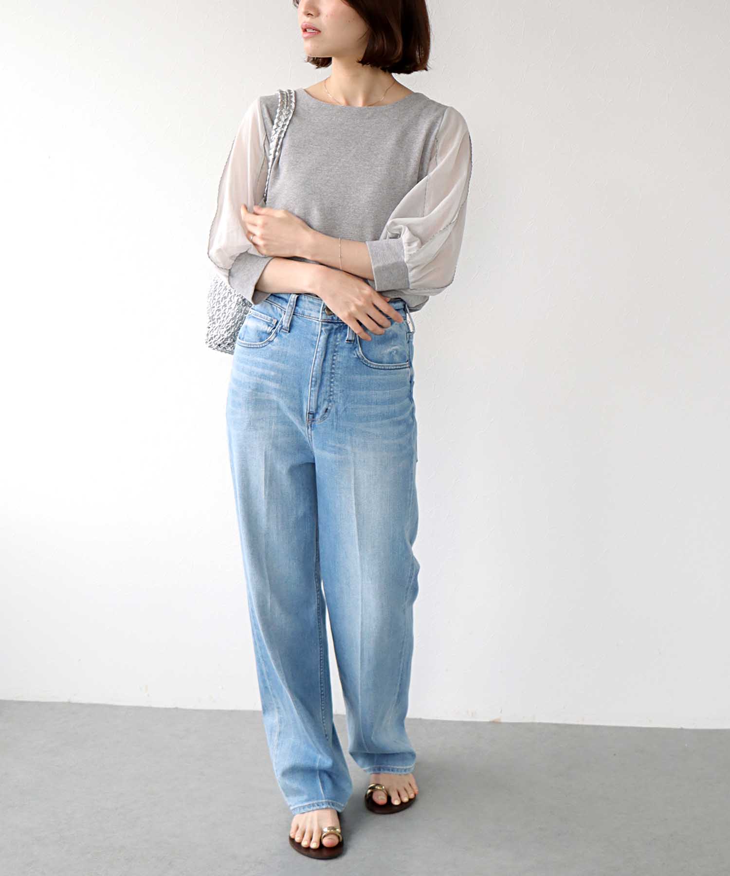〔お家で試着〕Nuts ワイドストレートパンツ【ヘルシーデニム/Healthy Denim】