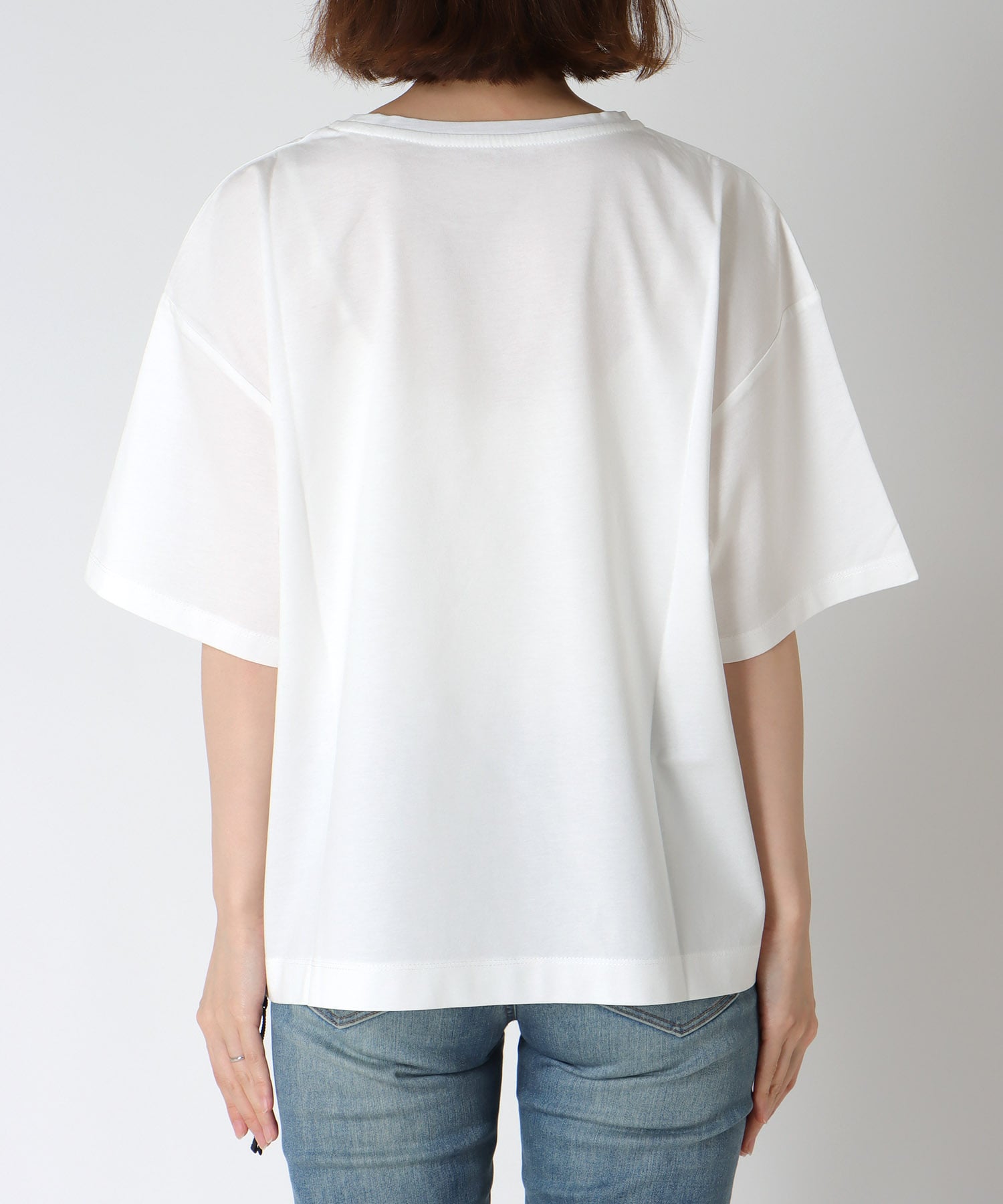 HE IDEALロゴ サイドファスナーTシャツ