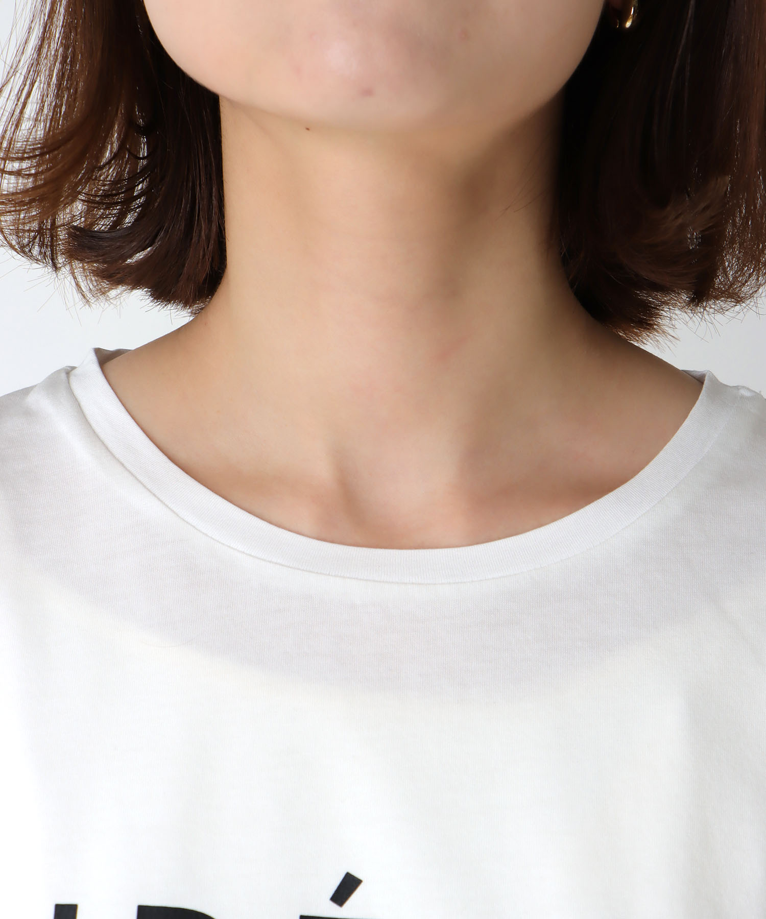 HE IDEALロゴ サイドファスナーTシャツ