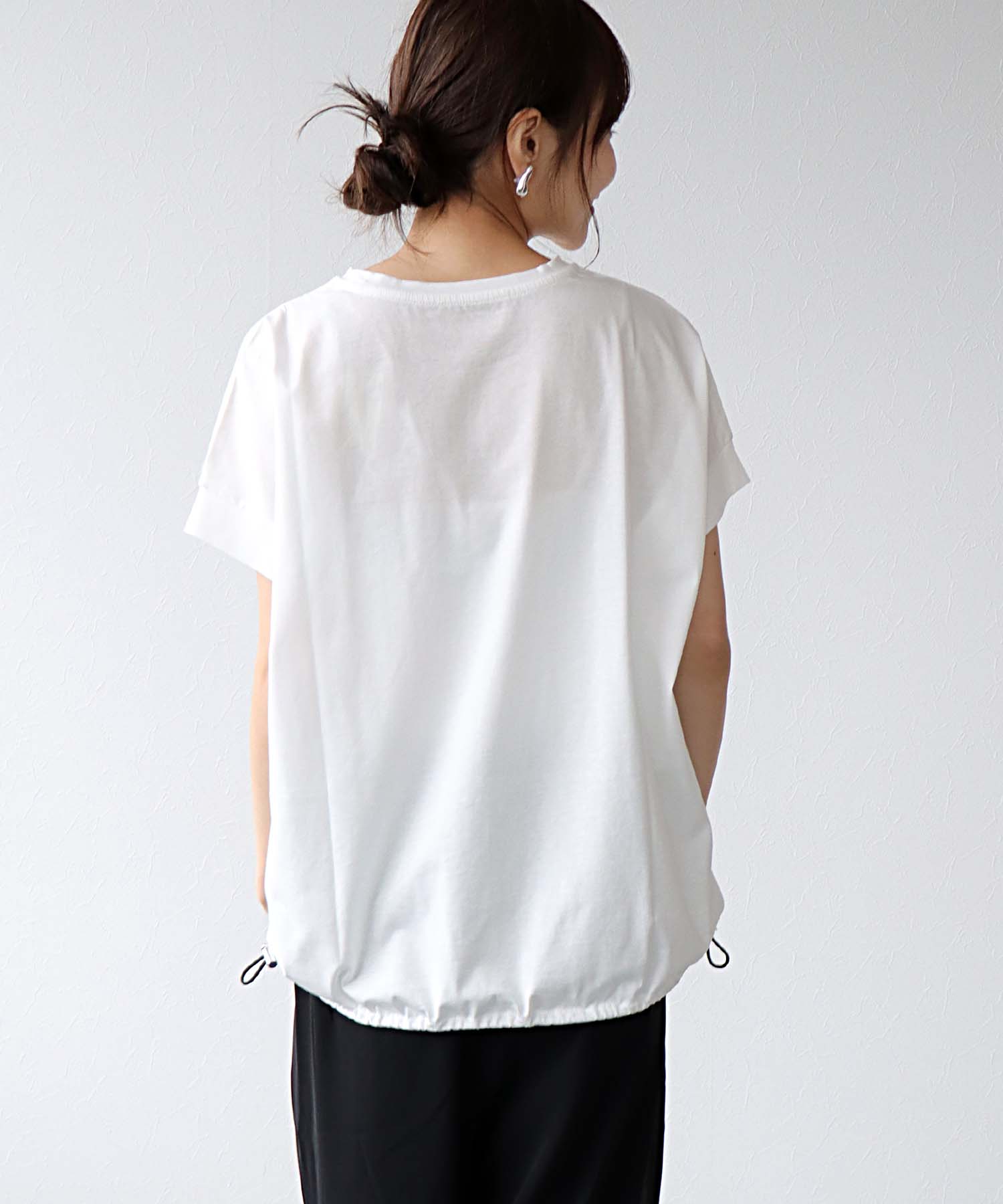 ドロストオーガンジーロゴTシャツ