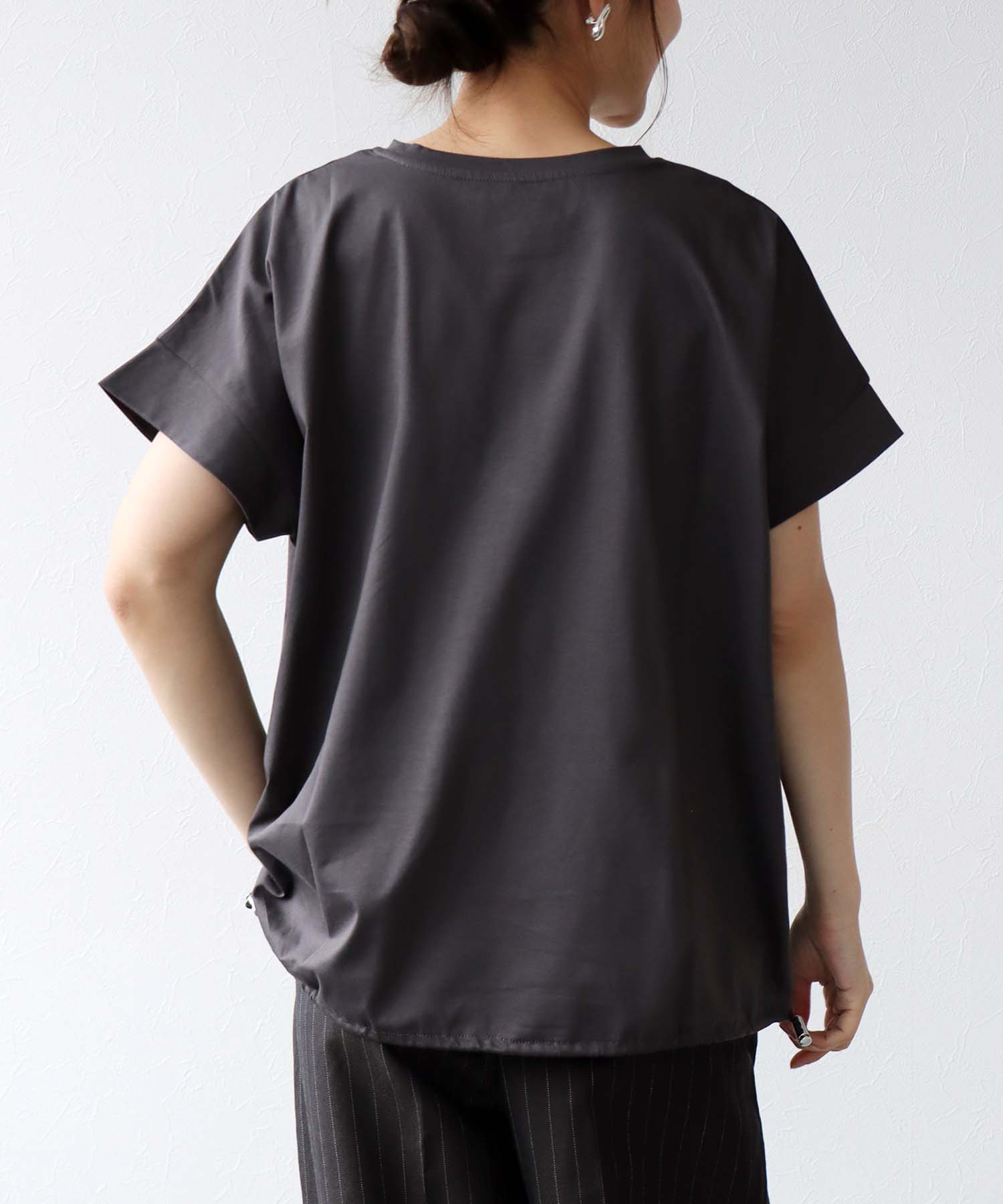 ドロストオーガンジーロゴTシャツ