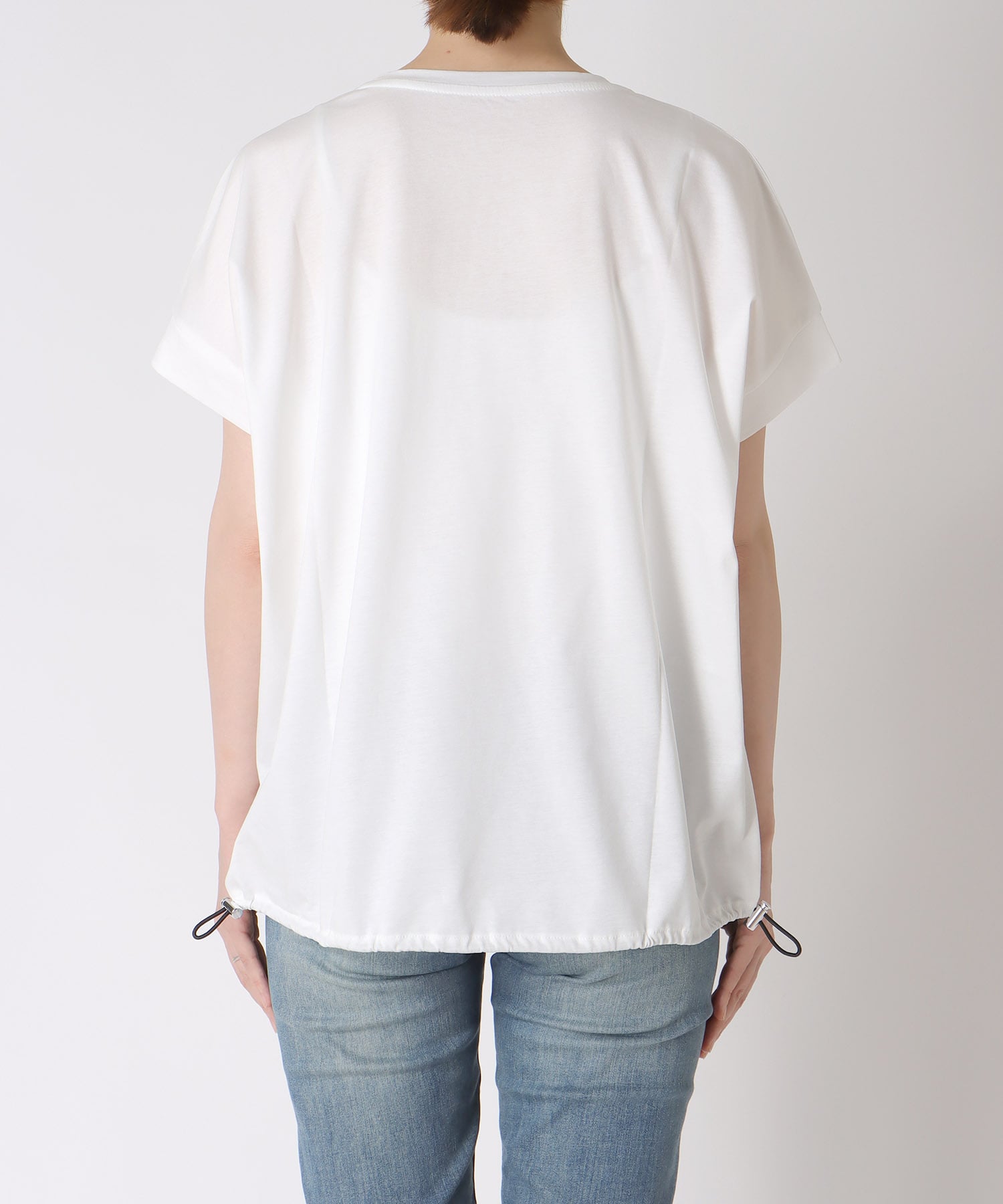 ドロストオーガンジーロゴTシャツ