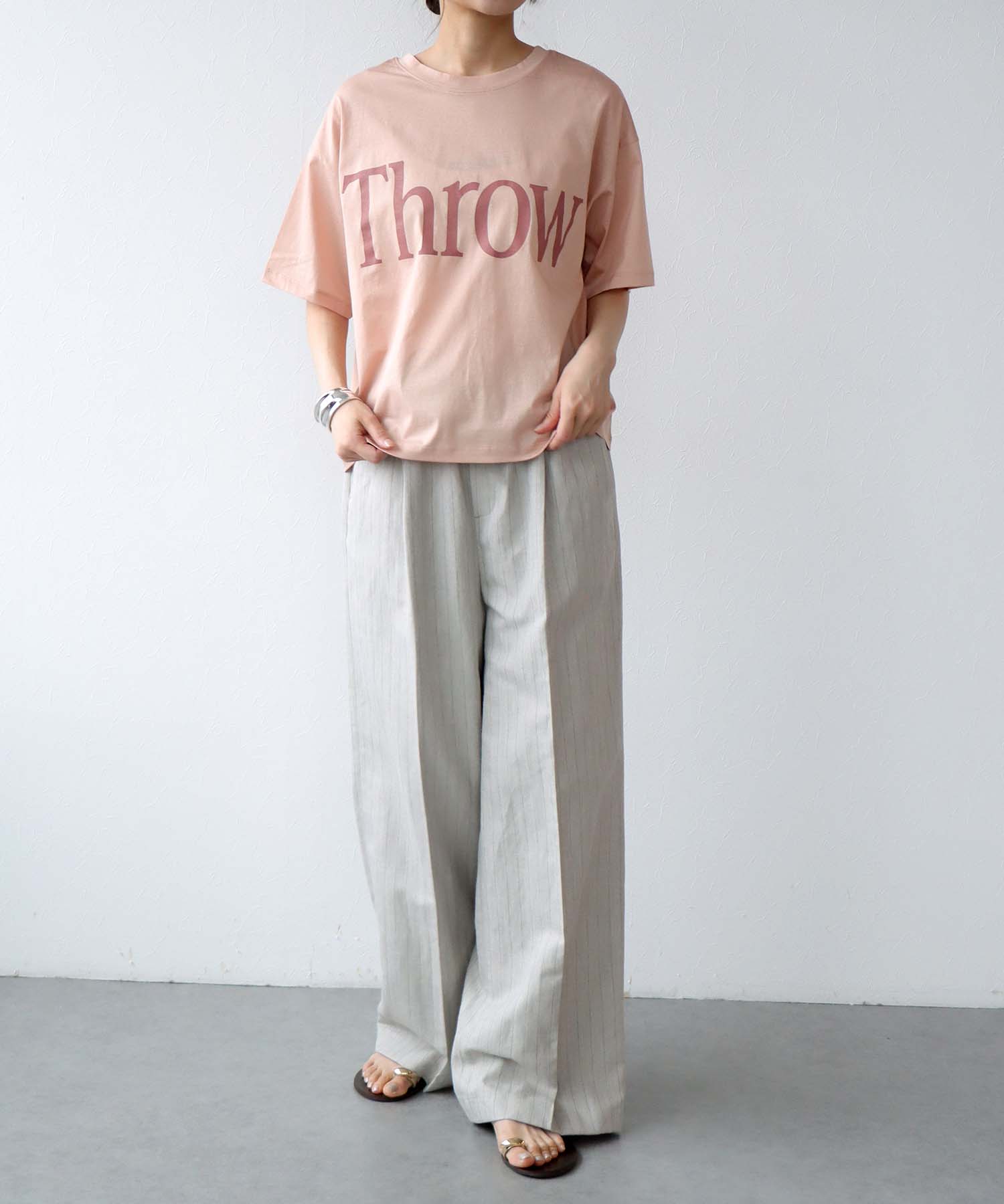 前後2wayBIGロゴショート丈Tシャツ