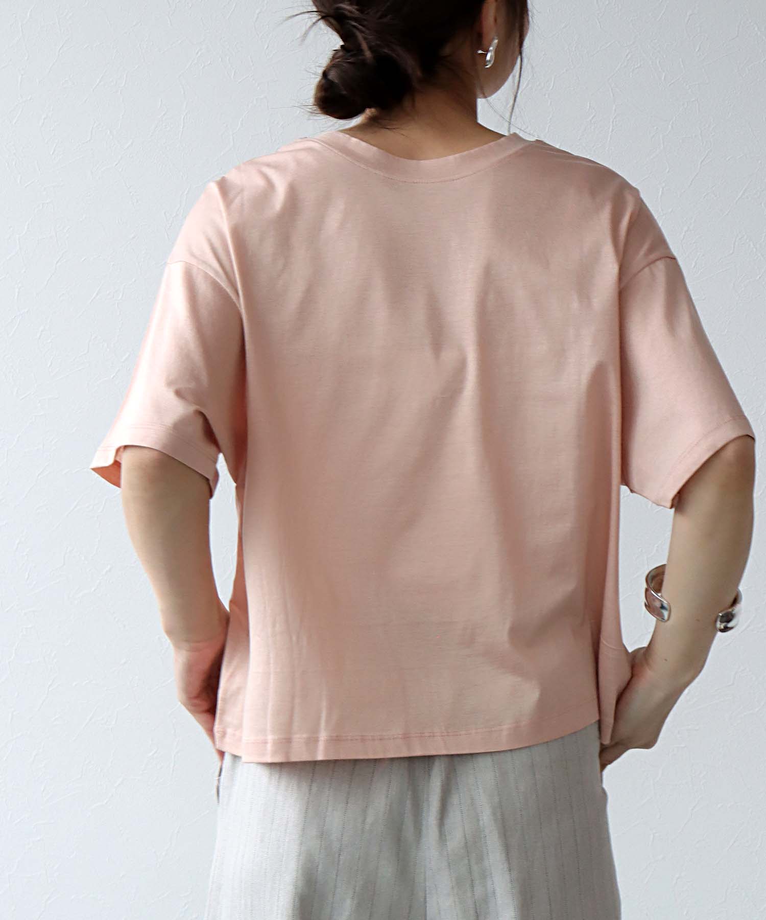 前後2wayBIGロゴショート丈Tシャツ