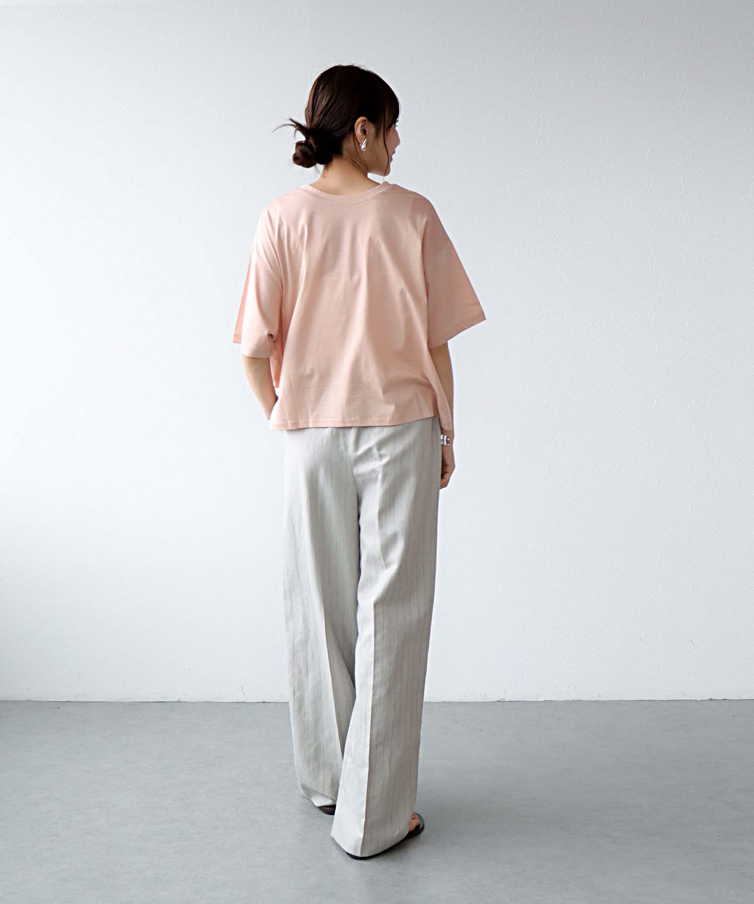 前後2wayBIGロゴショート丈Tシャツ