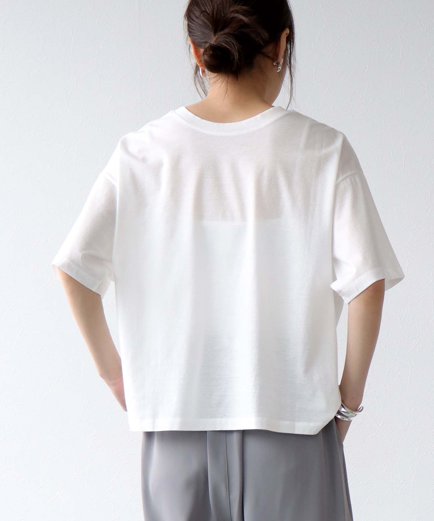 前後2wayBIGロゴショート丈Tシャツ