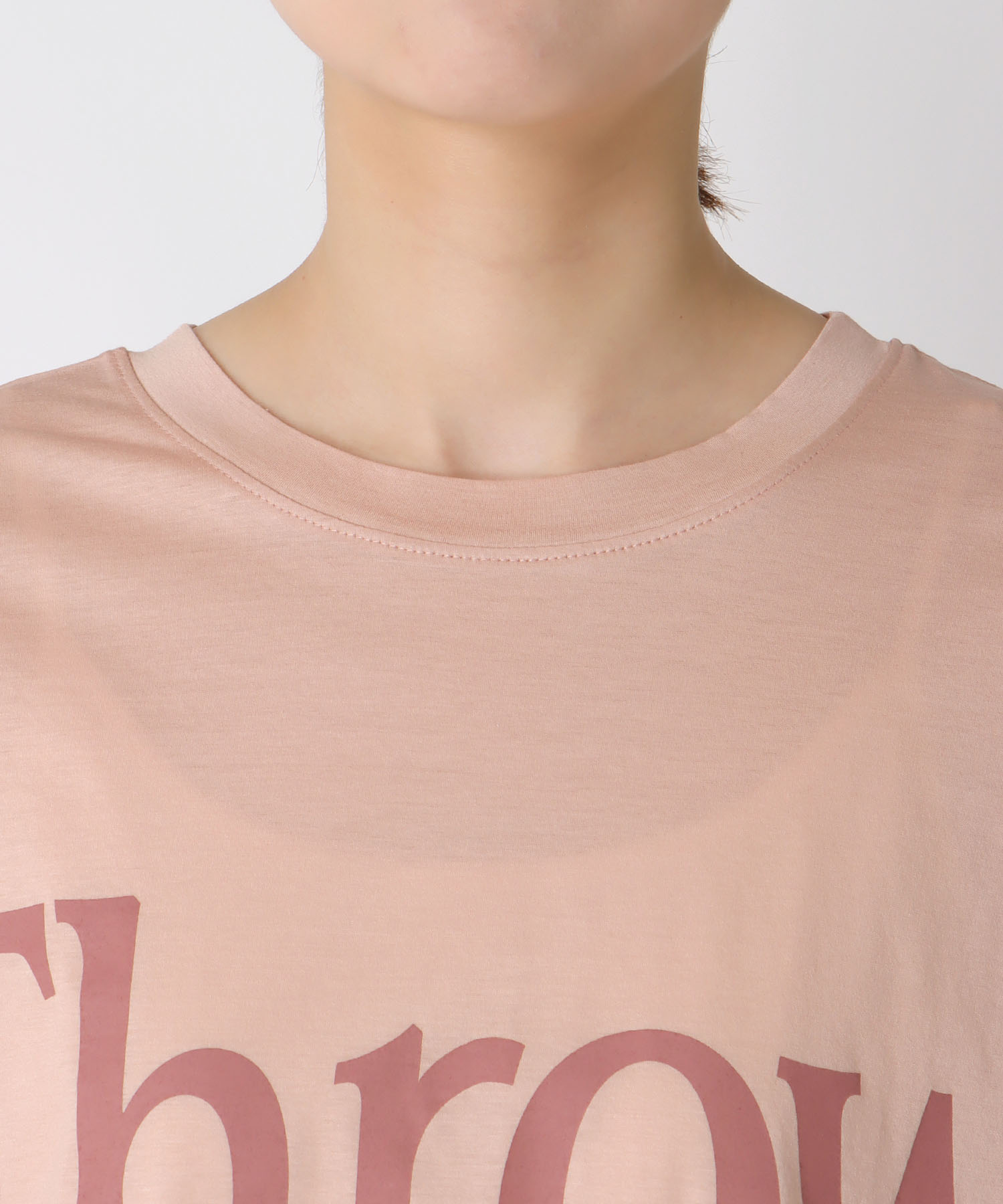前後2wayBIGロゴショート丈Tシャツ