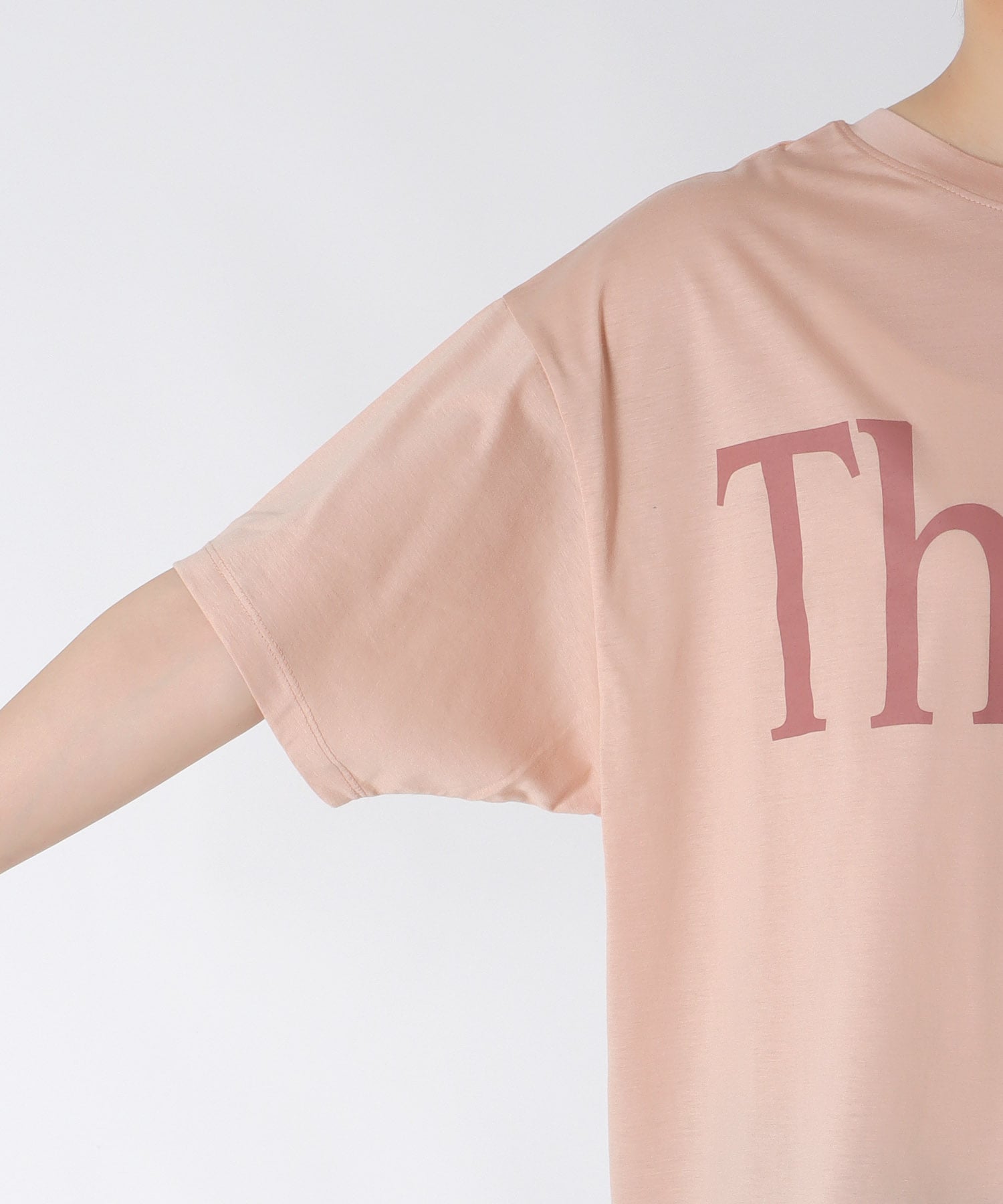 前後2wayBIGロゴショート丈Tシャツ
