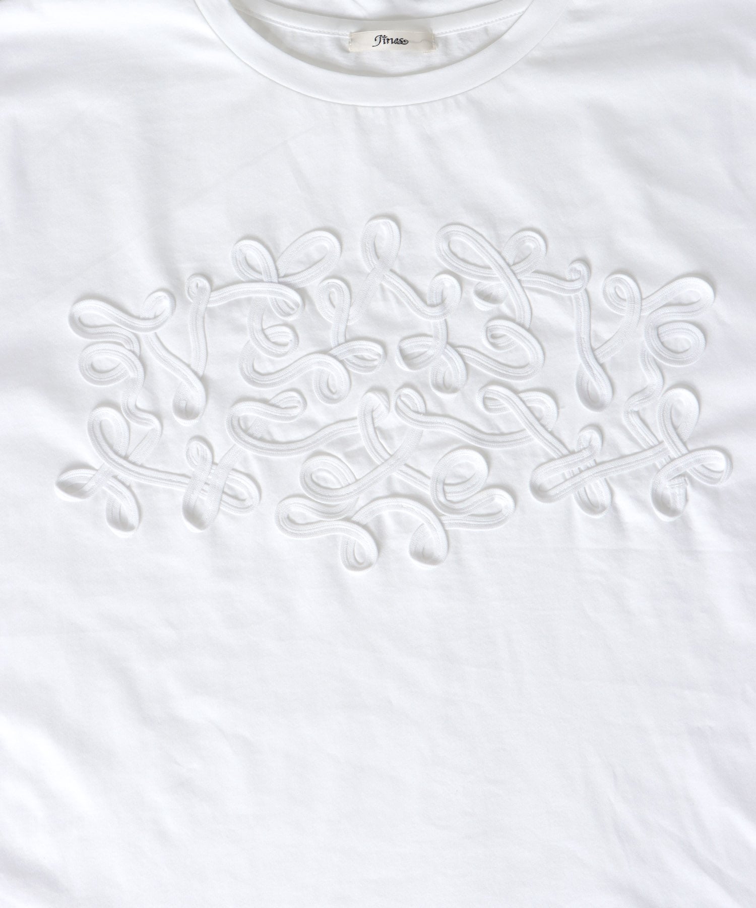 シルケット天竺テープ刺繍Tシャツ