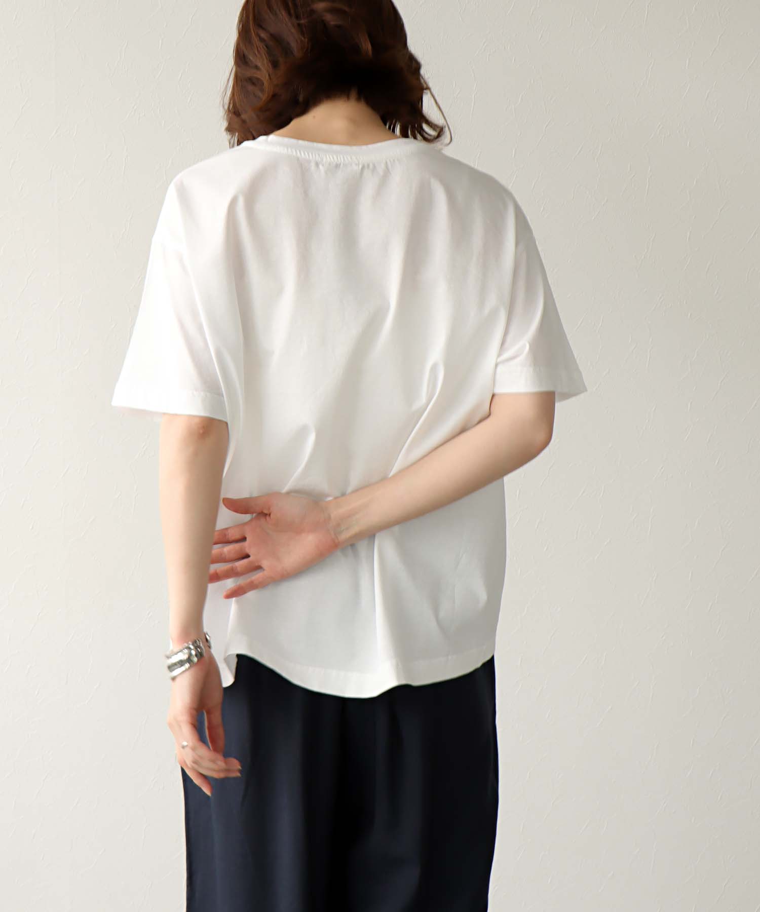 シルケット天竺テープ刺繍Tシャツ