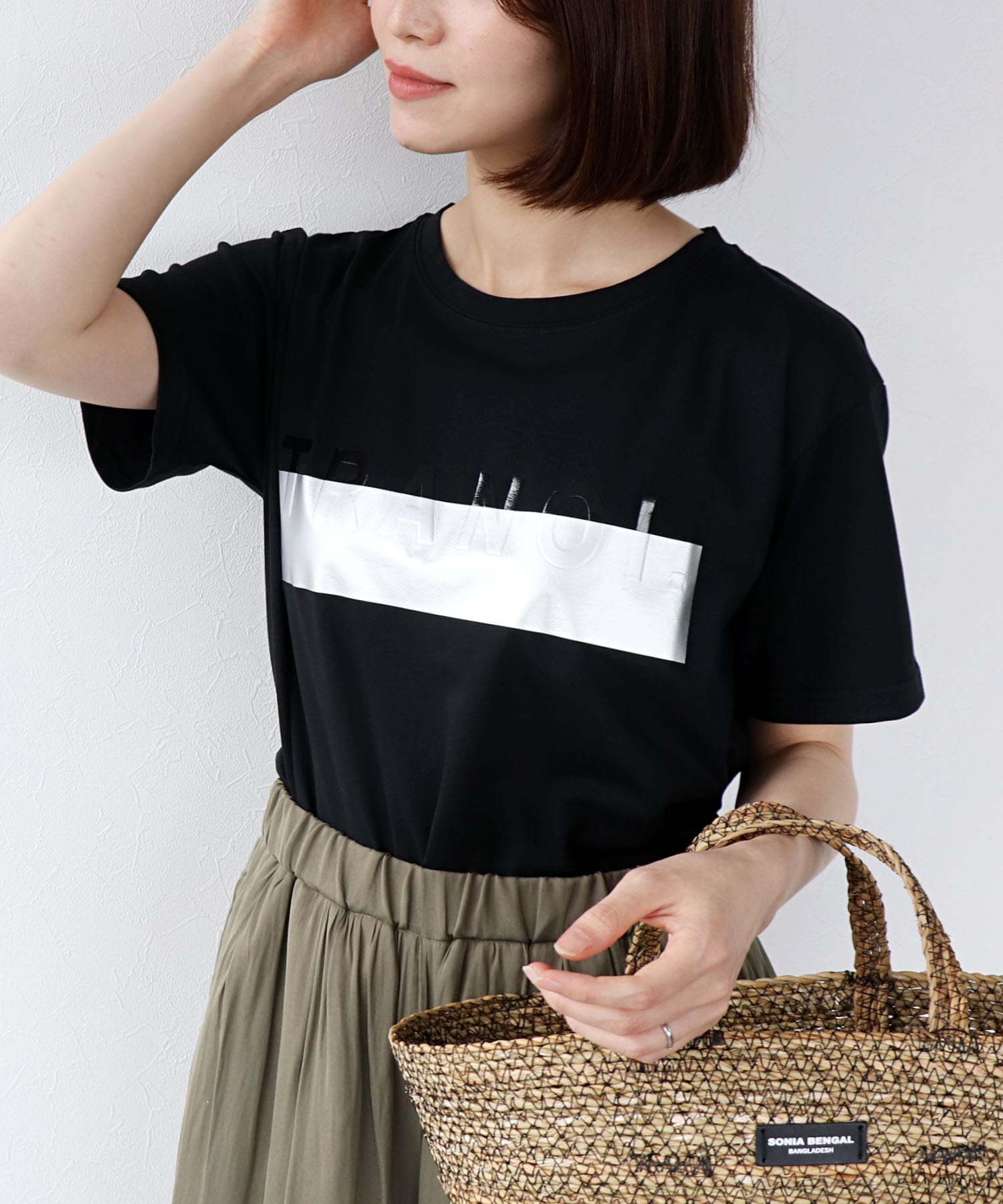 TRANOIプリントTシャツ