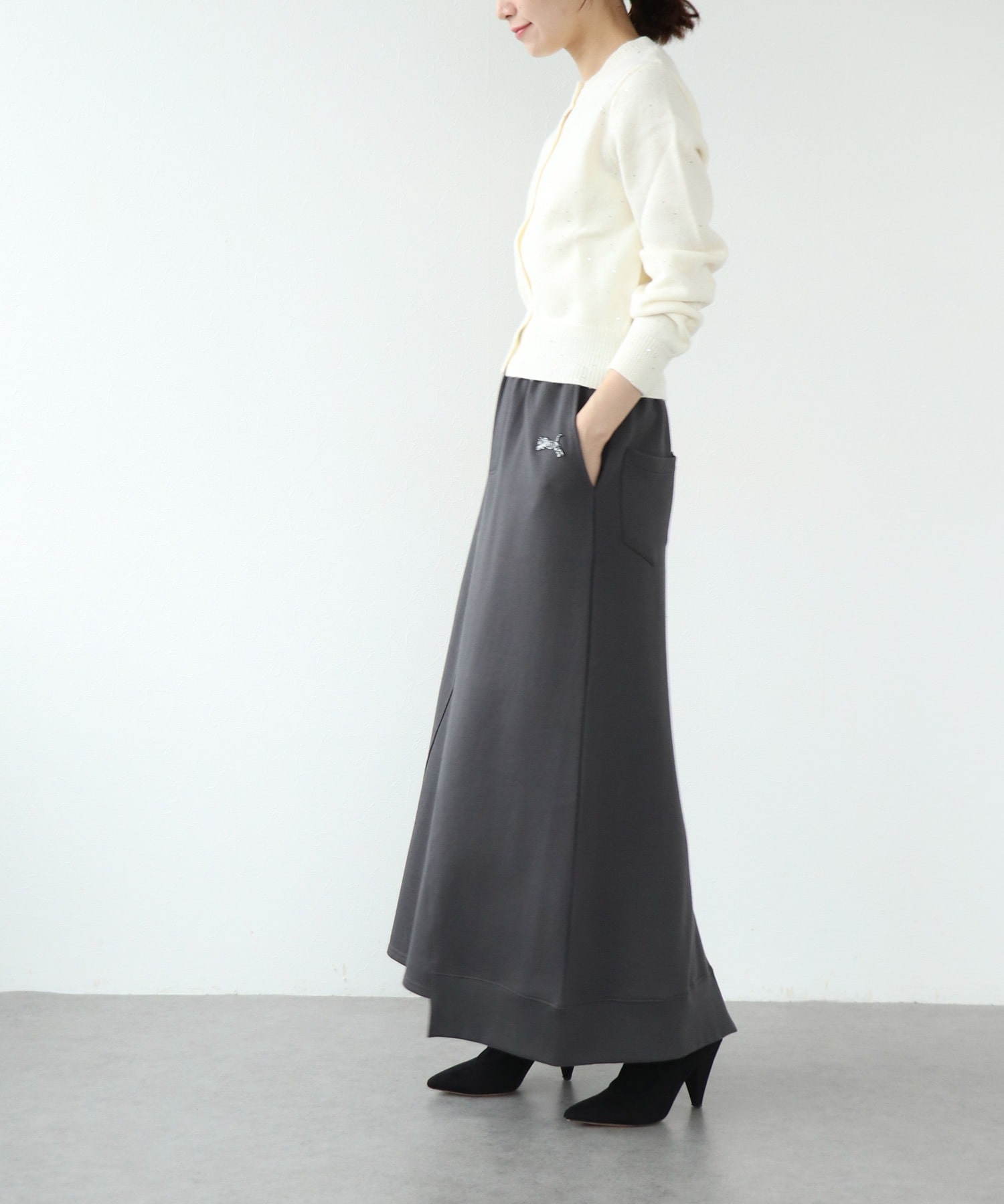 スパンコールラメカーディガン