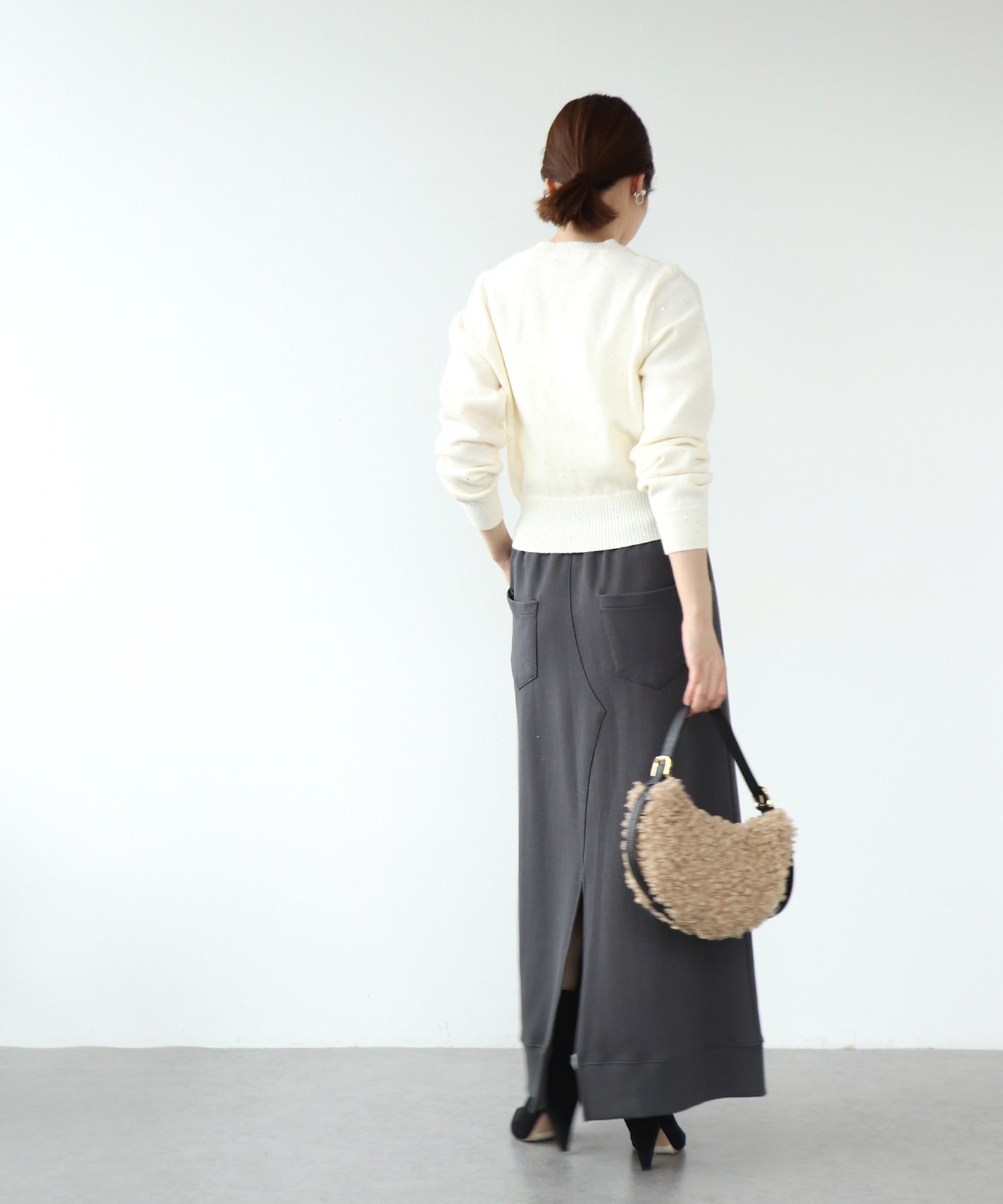 スパンコールラメカーディガン