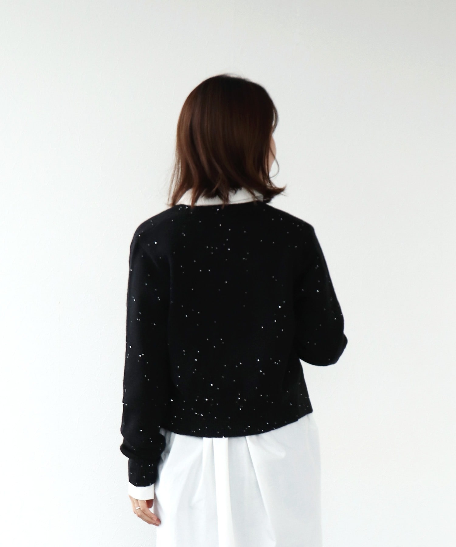 スパンコールラメカーディガン