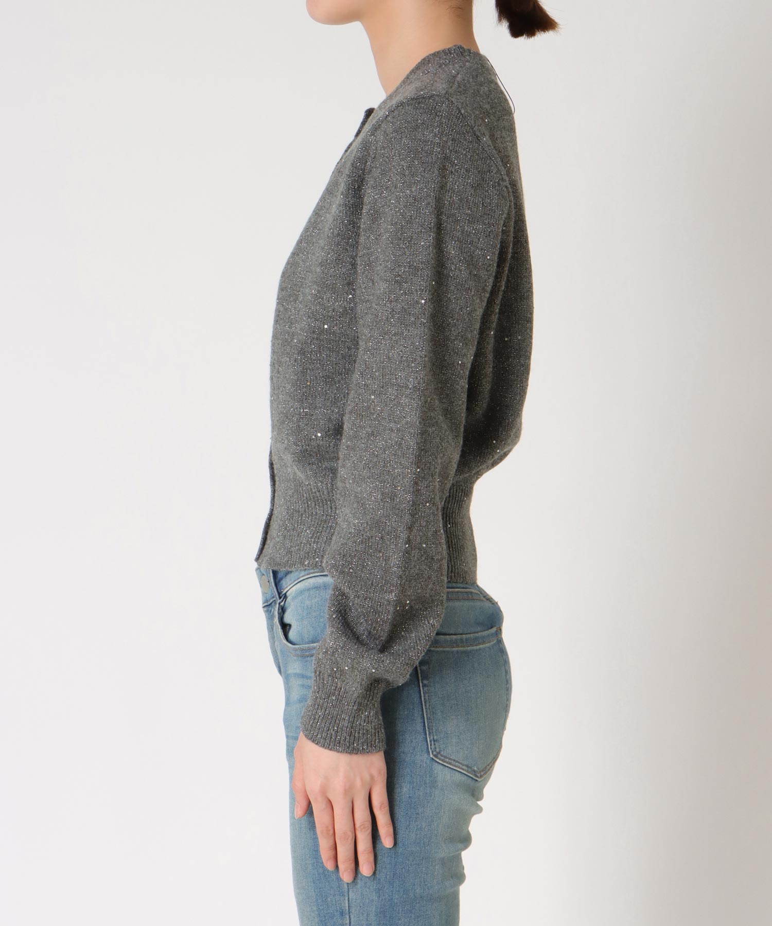 スパンコールラメカーディガン