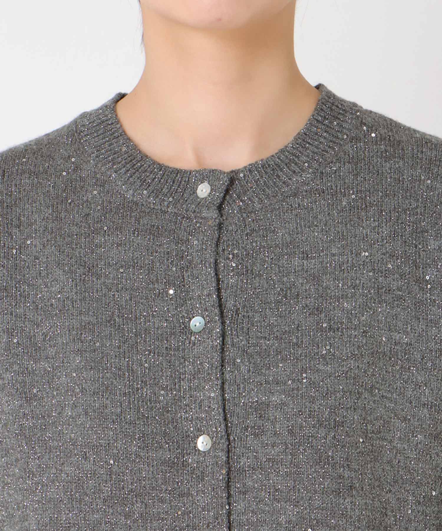スパンコールラメカーディガン