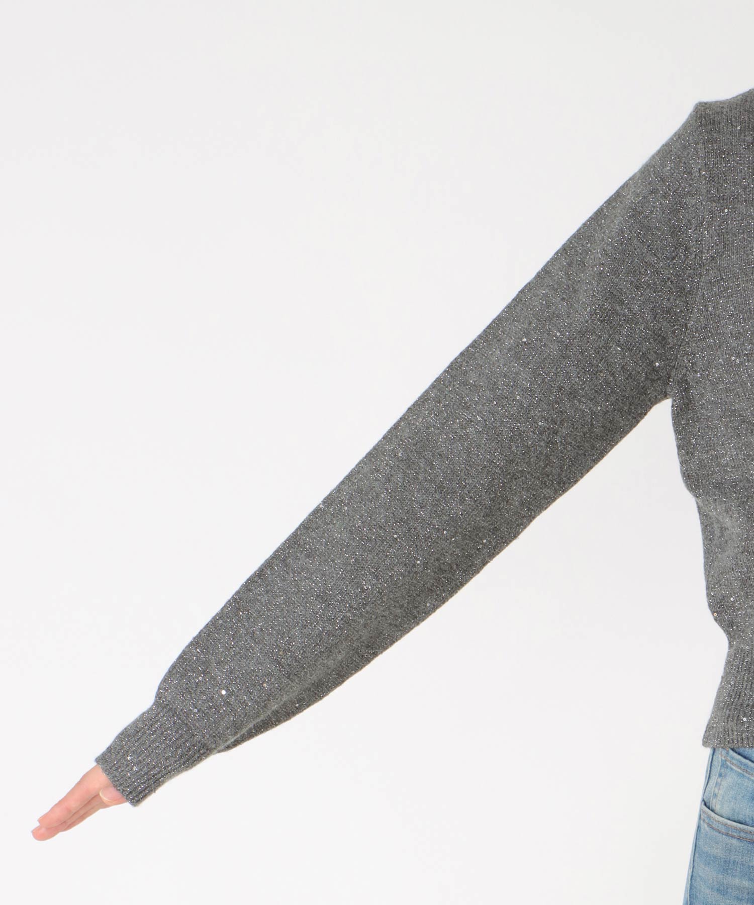 スパンコールラメカーディガン