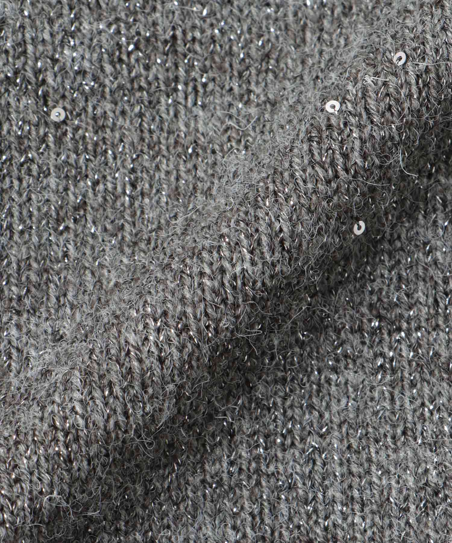 スパンコールラメカーディガン