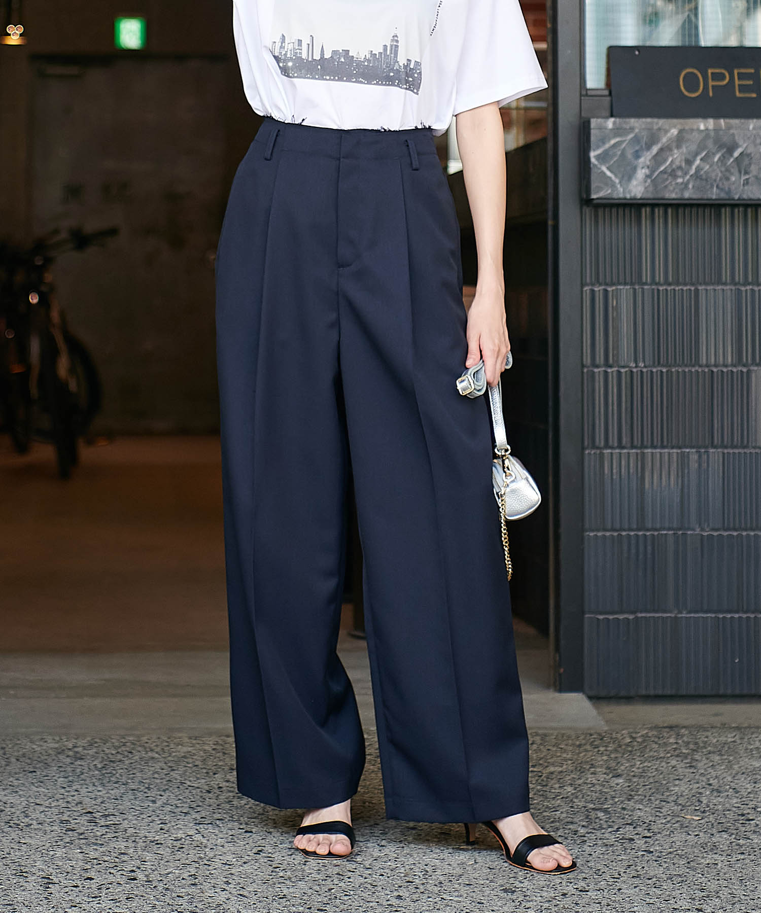 タックワイドパンツ【2サイズ展開】