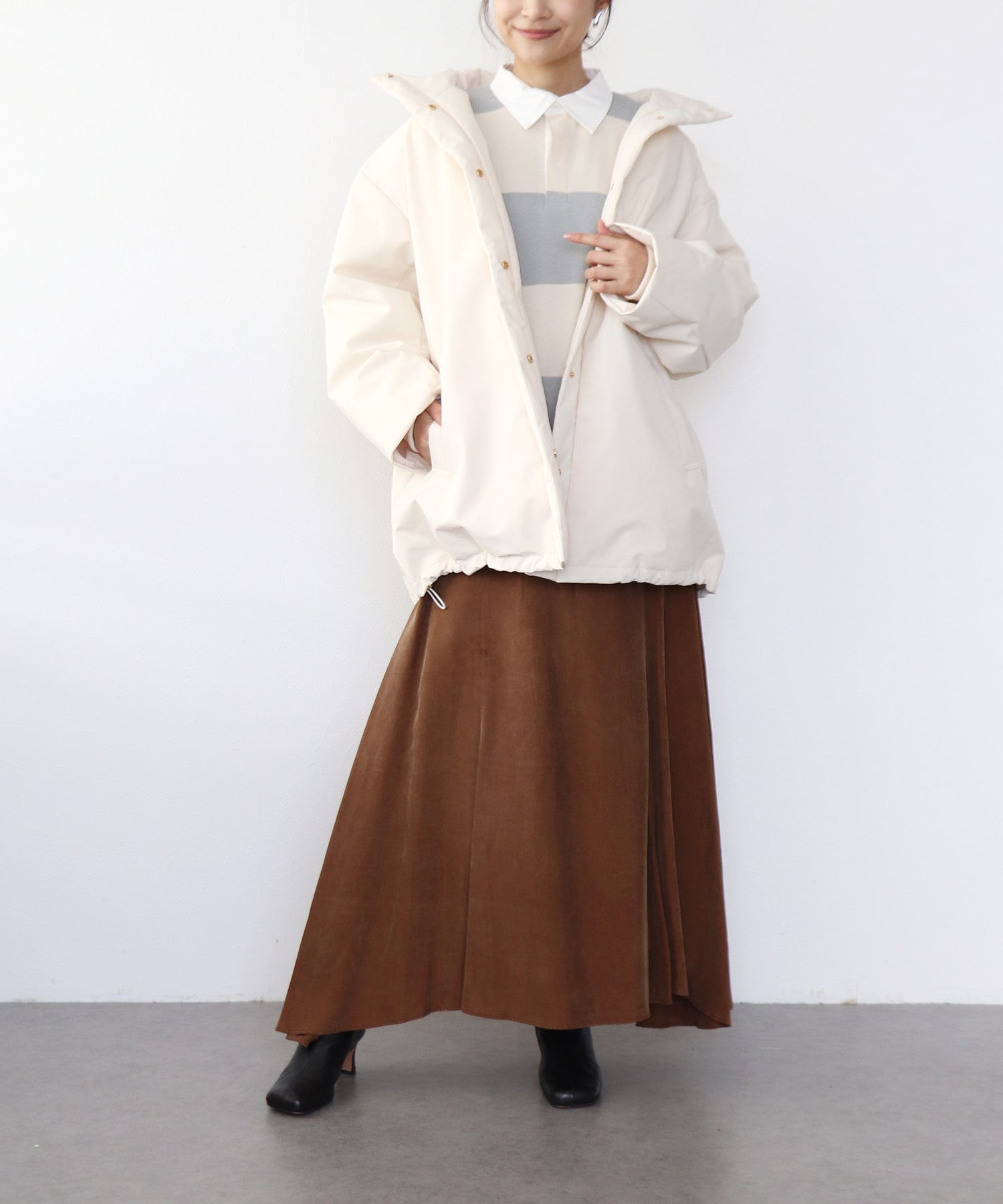 ステッチレス ライナー付きダウンジャケット