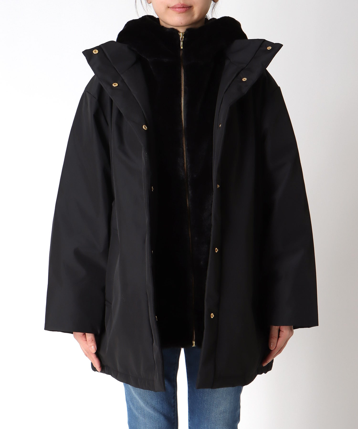 ステッチレス ライナー付きダウンジャケット