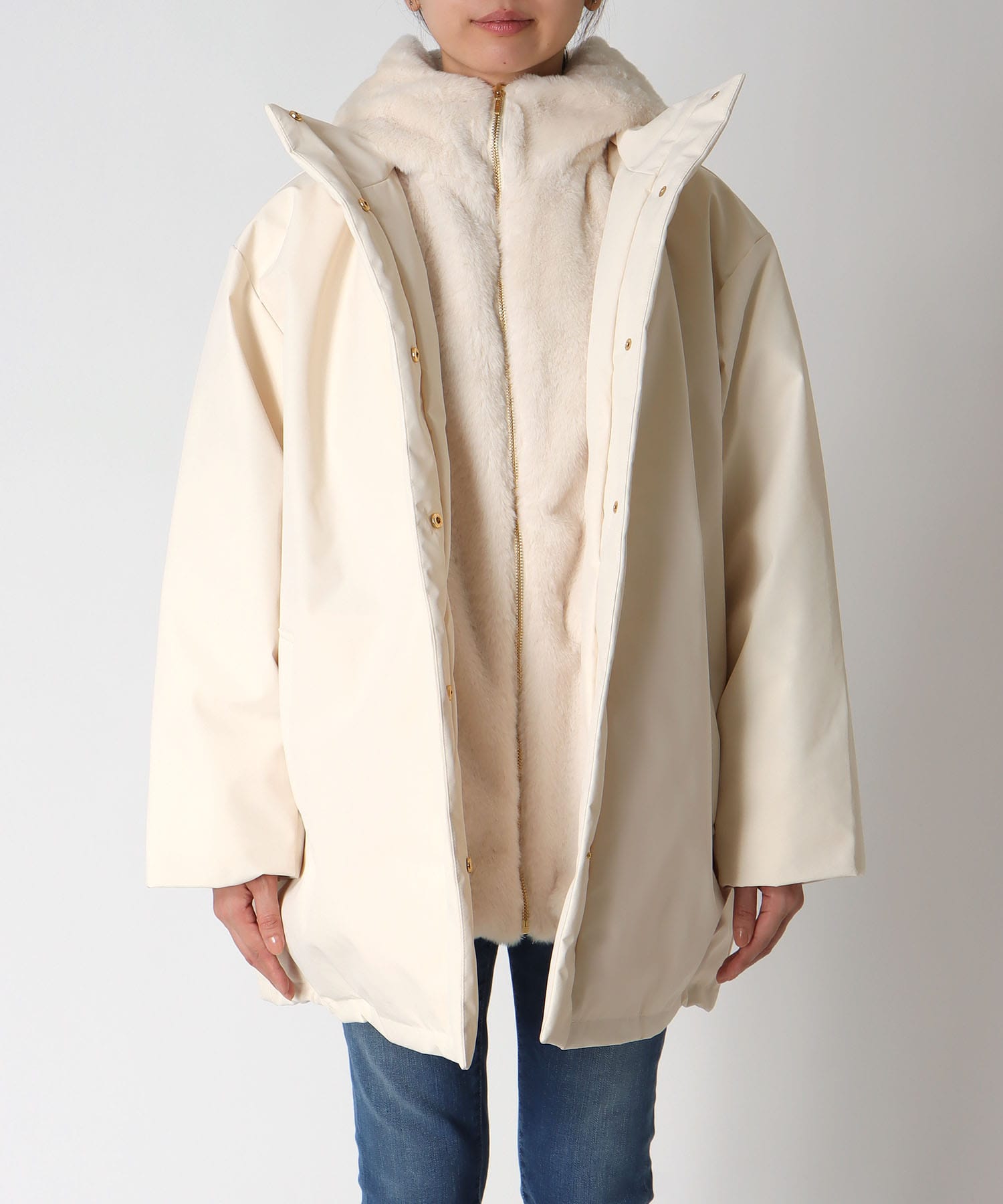 ステッチレス ライナー付きダウンジャケット