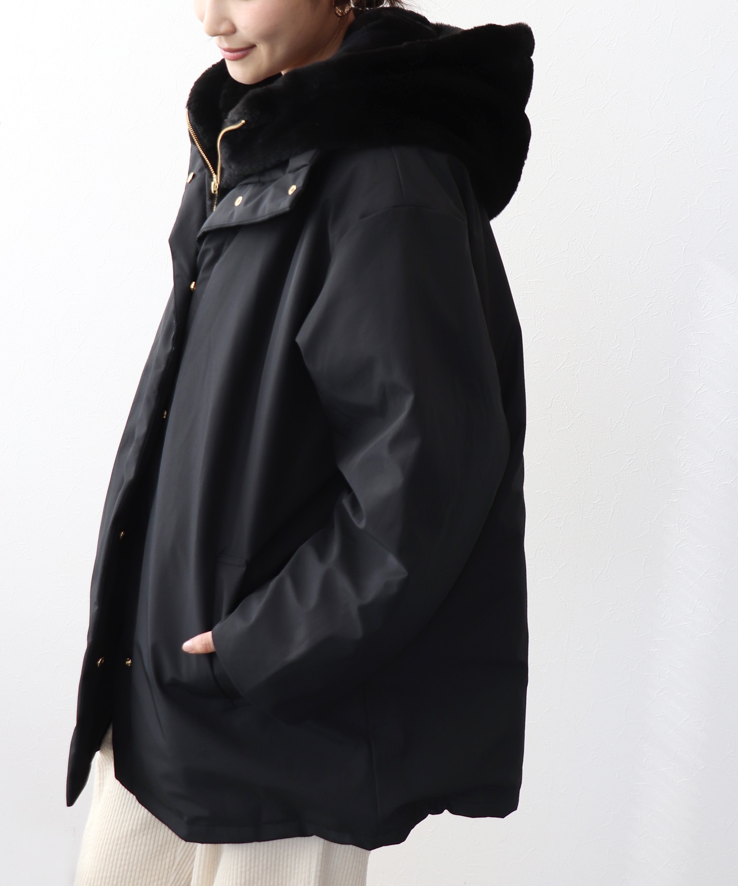 ステッチレス ライナー付きダウンジャケット