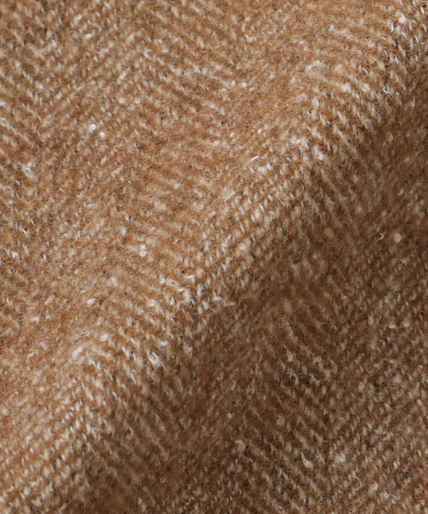 ツィードボンディングノーカラージャケット