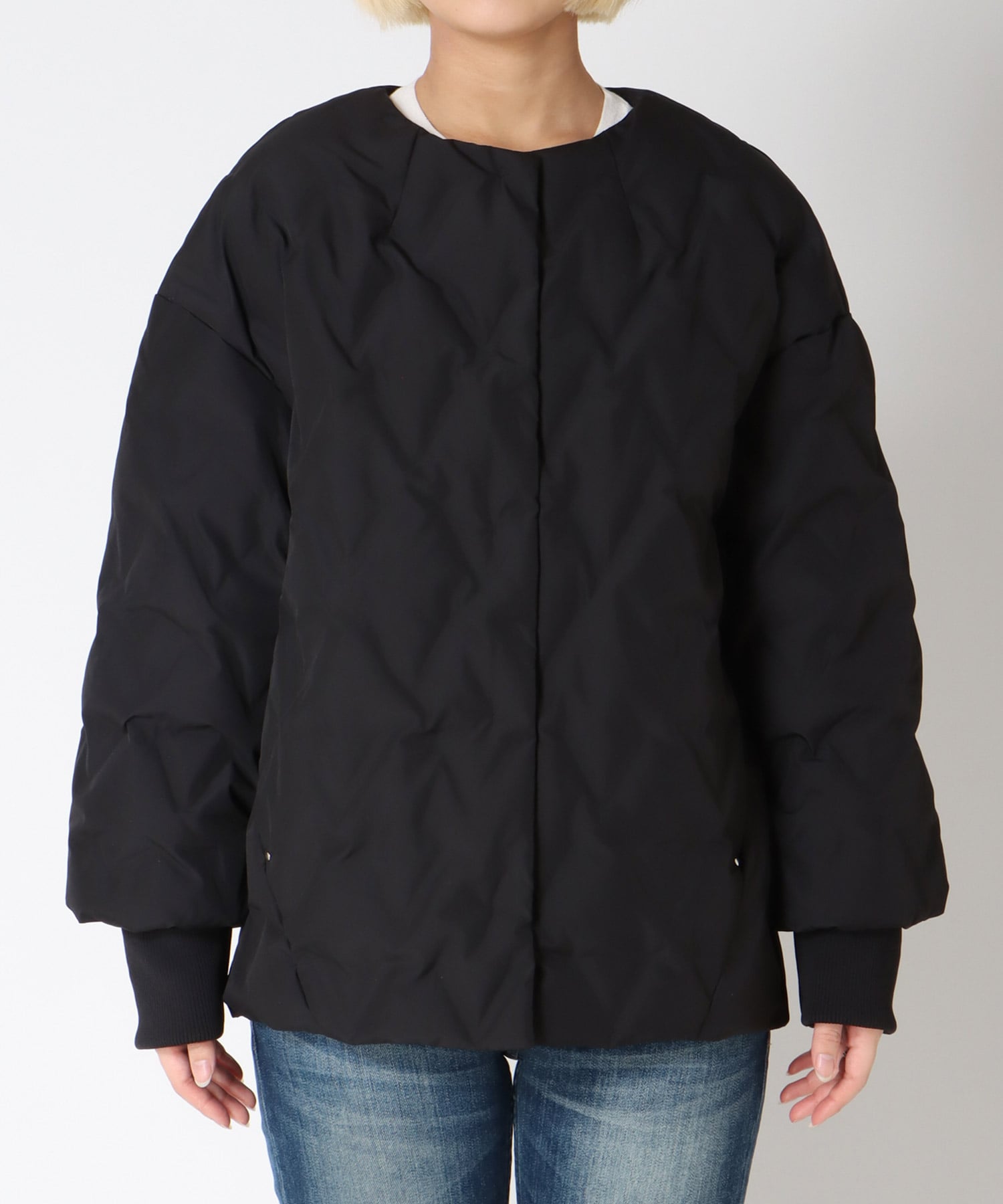 ステッチレスダウンノーカラージャケット