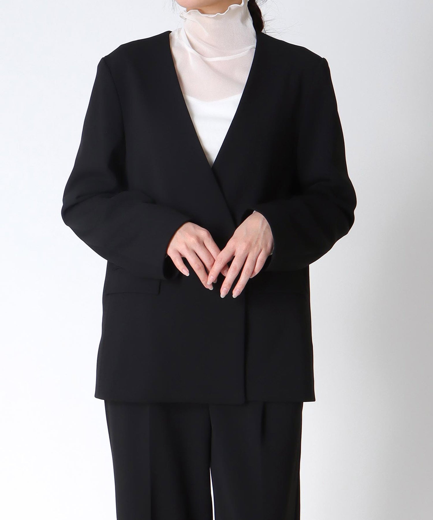 ハイストレッチジョーゼットダブルジャケット