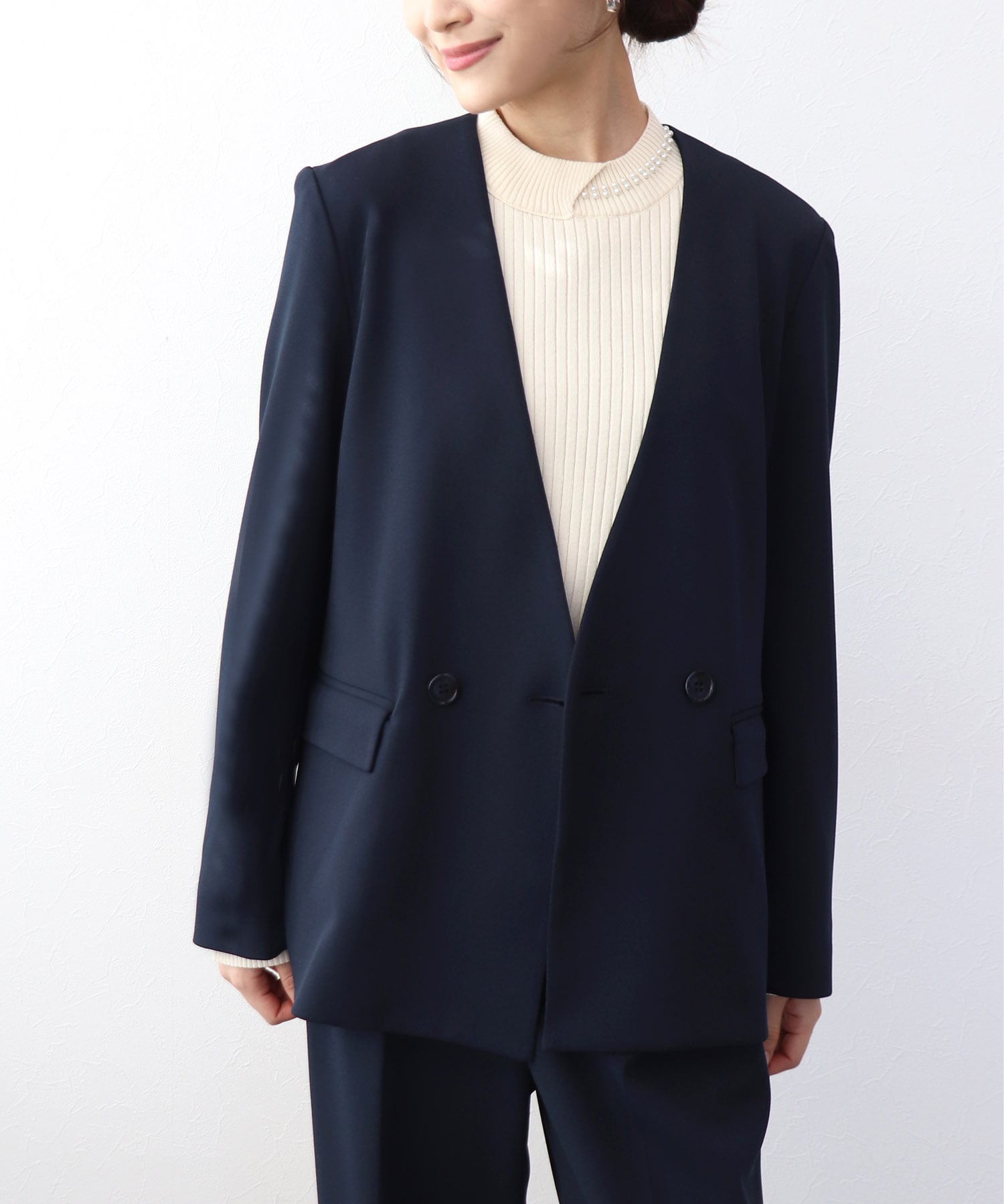 ハイストレッチジョーゼットダブルジャケット