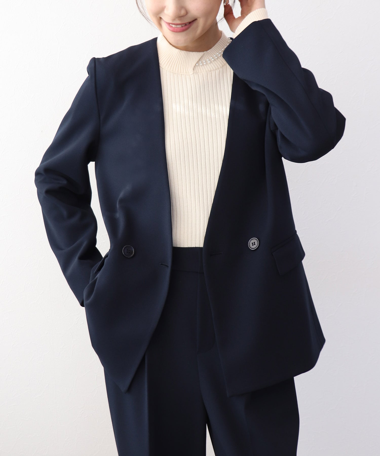 ハイストレッチジョーゼットダブルジャケット