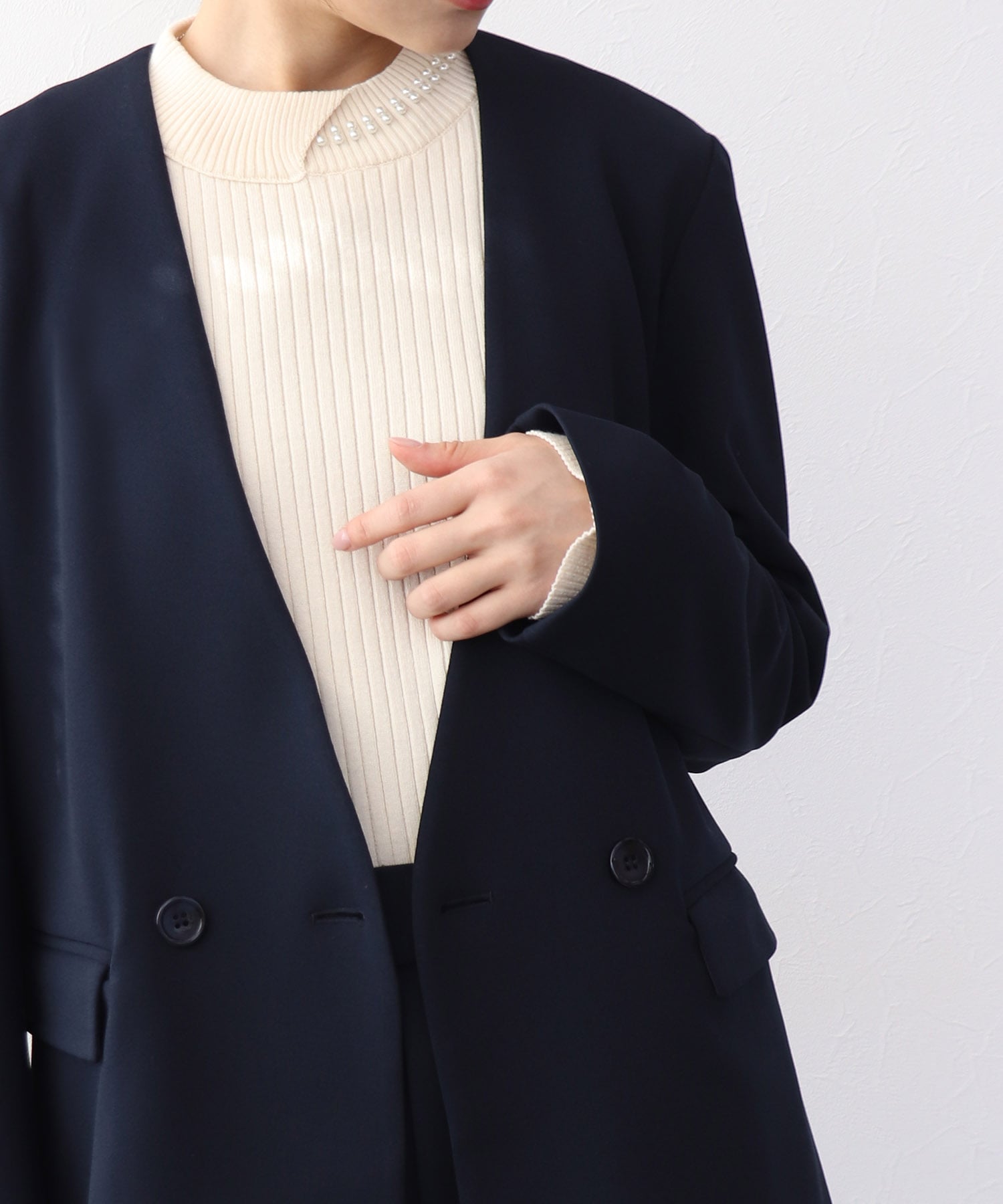 ハイストレッチジョーゼットダブルジャケット