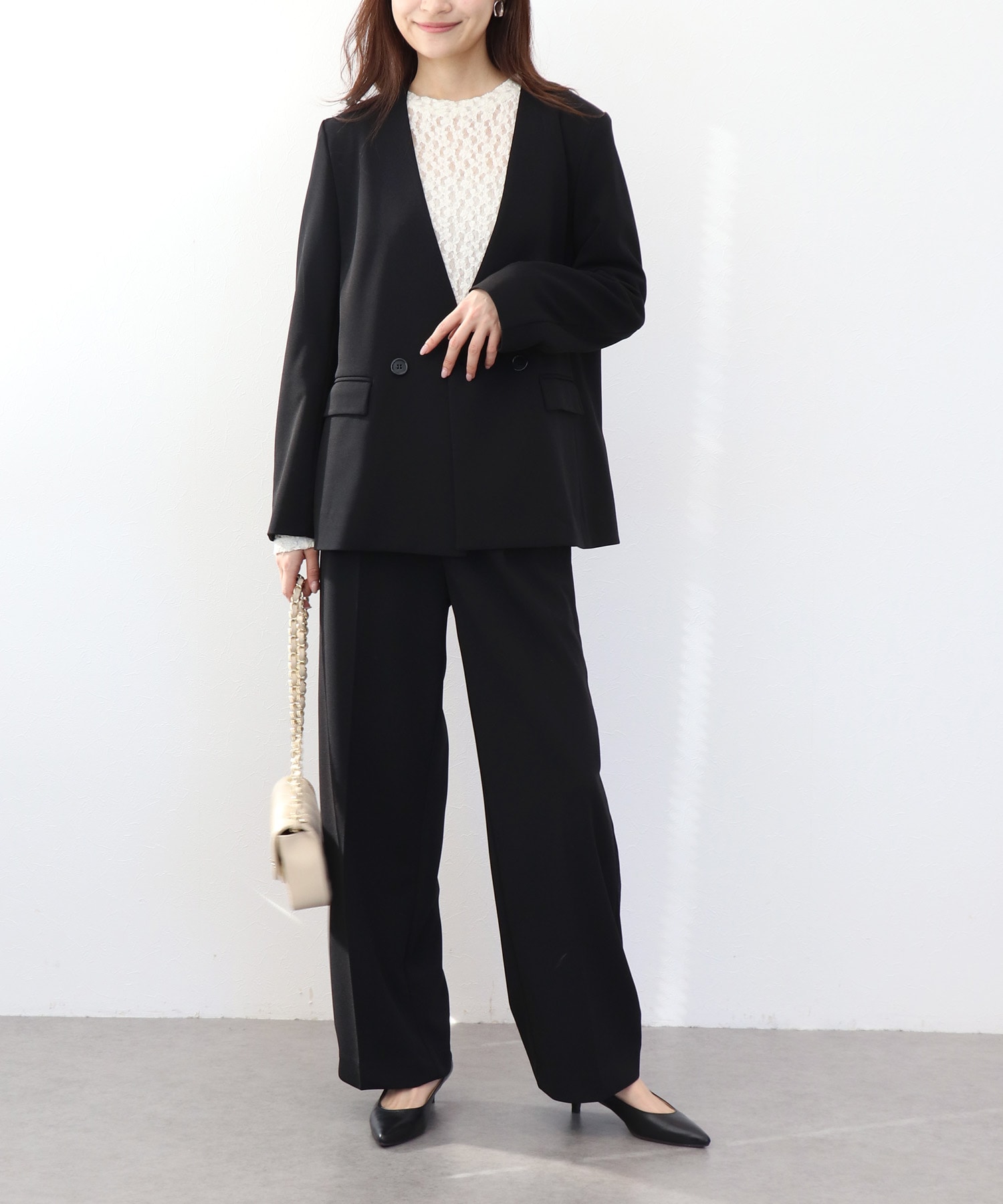 ハイストレッチジョーゼットダブルジャケット